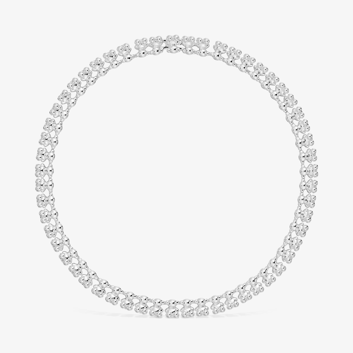 Tous - Collar Corto De Plata Motivos Oso Grande Bold Bear - Plateado