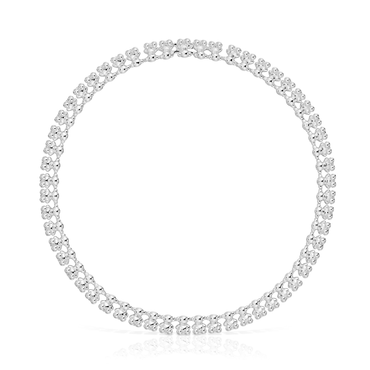 Tous - Collar Corto De Plata Motivos Oso Grande Bold Bear - Plateado