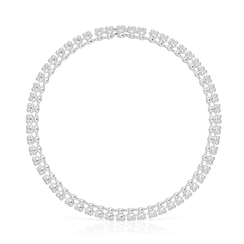 Collar corto de plata motivos oso grande Bold Bear