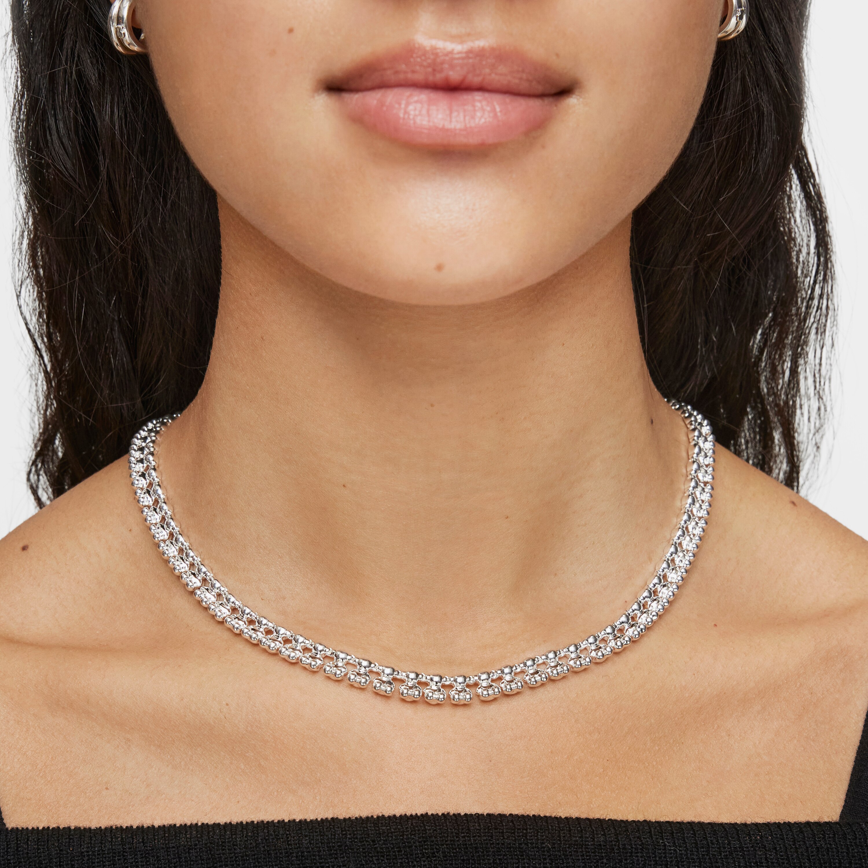 Collar corto de plata motivos oso Bold Bear image number 5