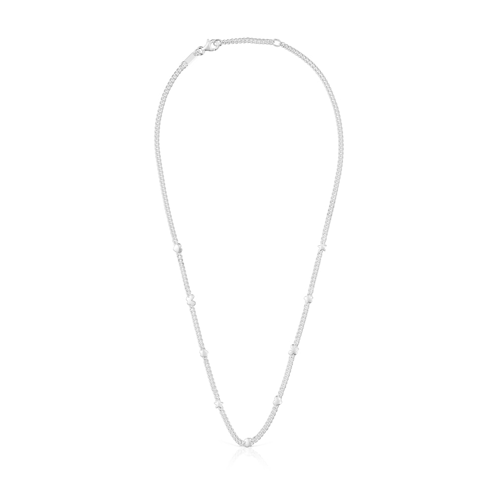 Collar corto con motivos de plata Bold Motif image number 1