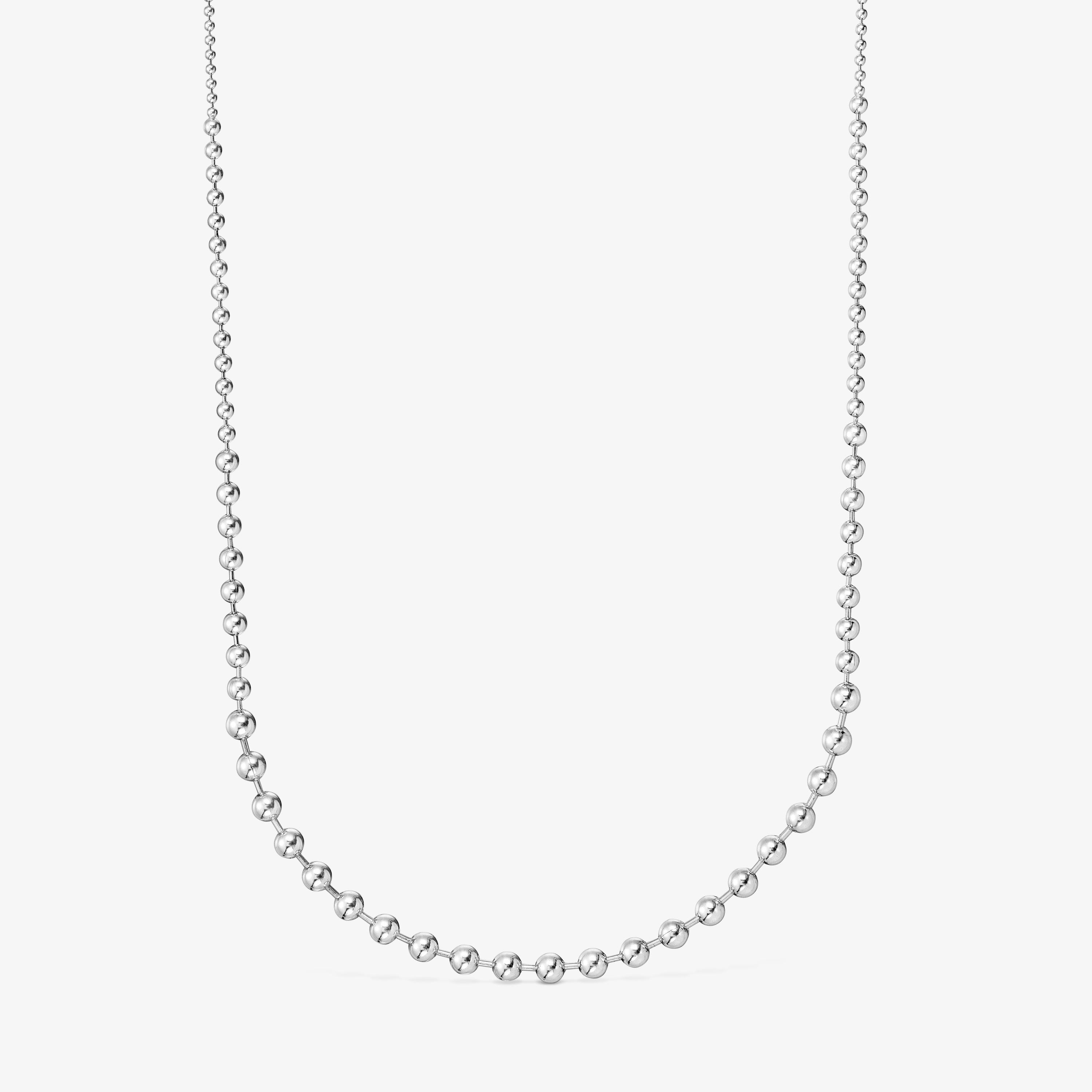 Long silver Necklace Gloss