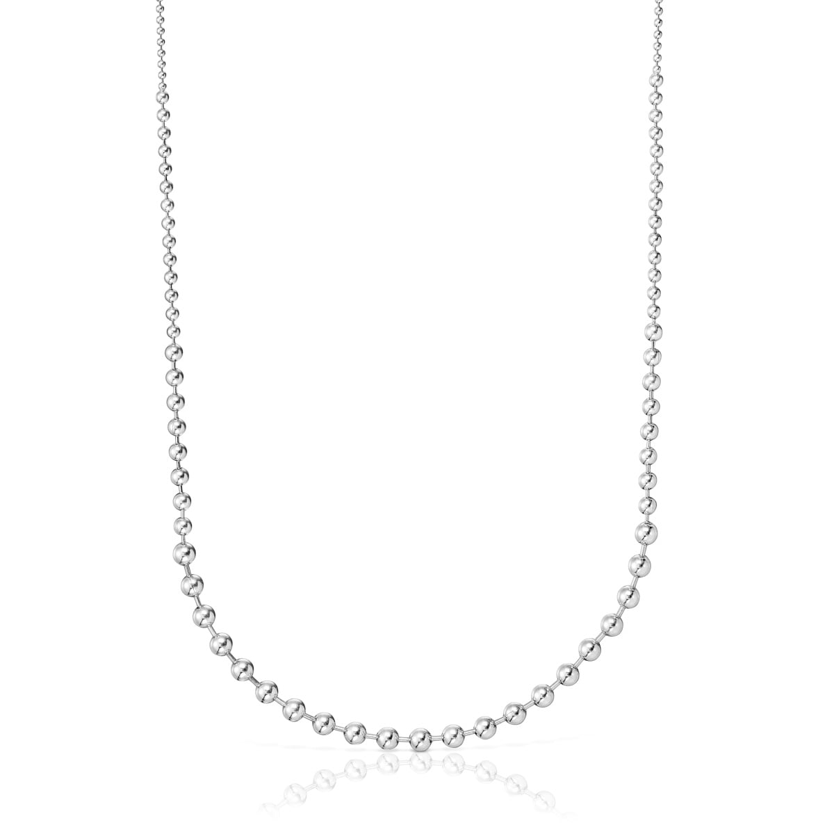 Tous - Collar Largo De Plata Gloss - Plateado
