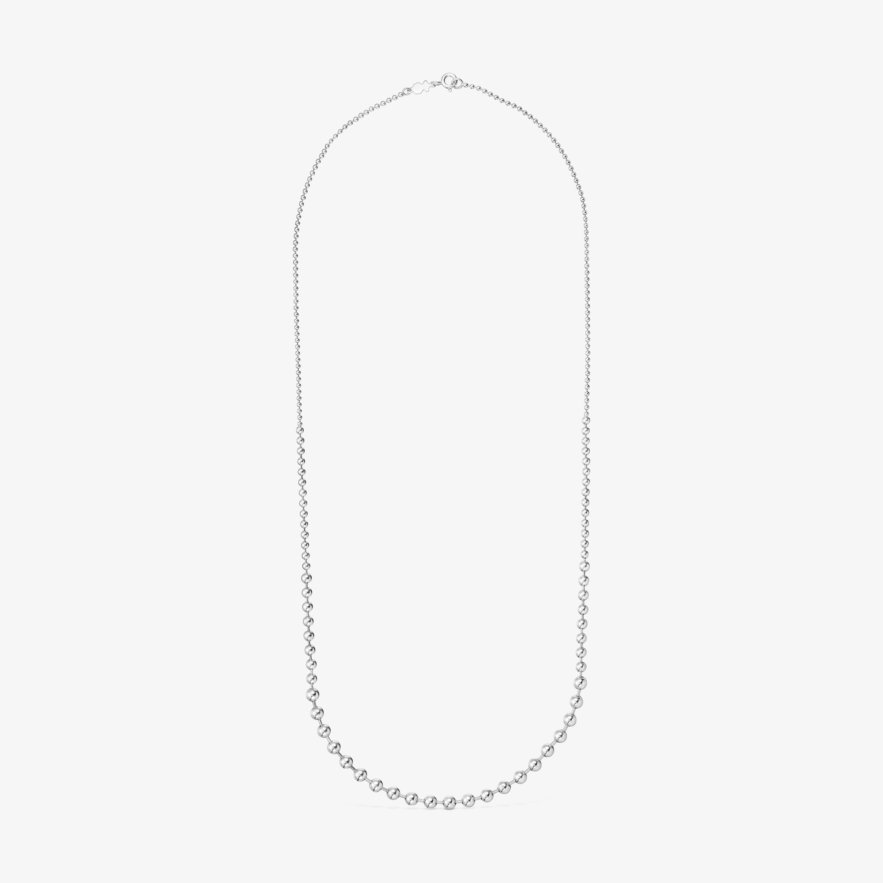 Long silver Necklace Gloss