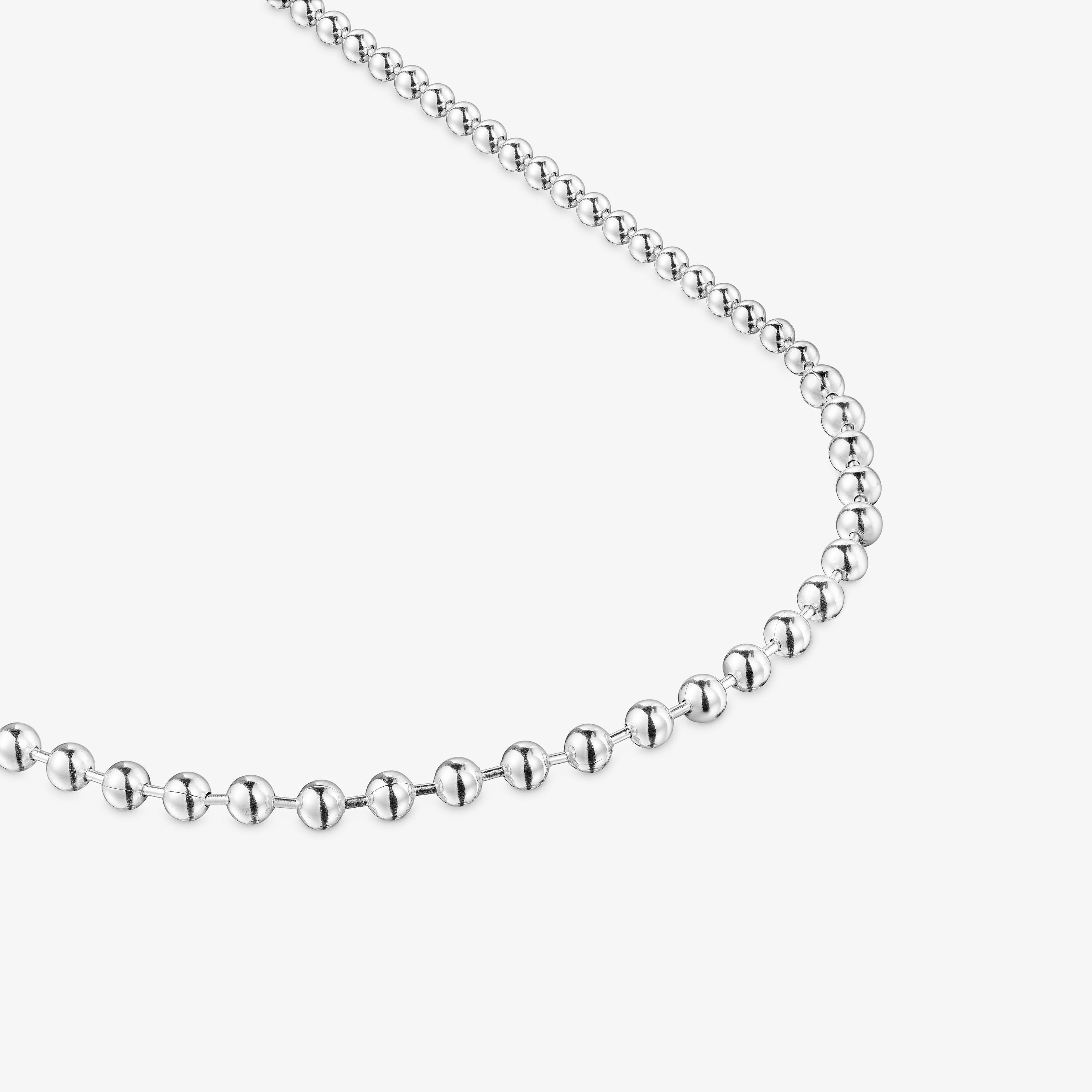 Long silver Necklace Gloss