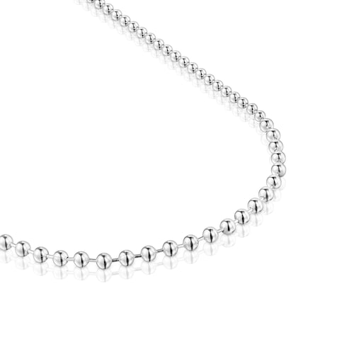Long silver Necklace Gloss