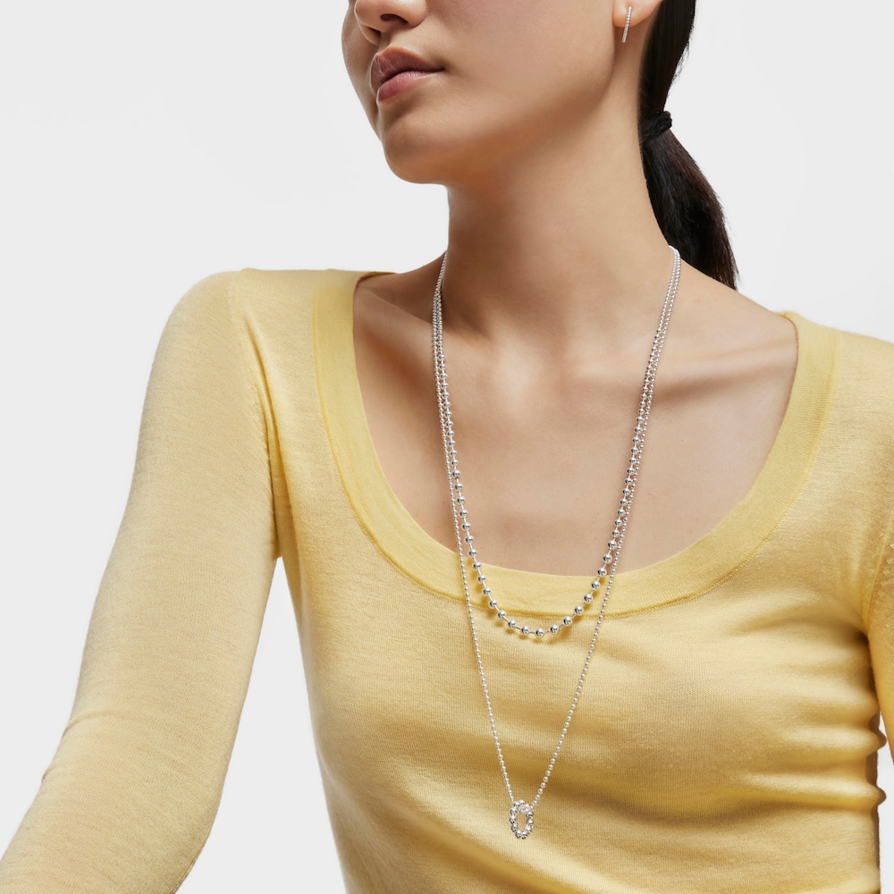 Collana in argento lunga Gloss