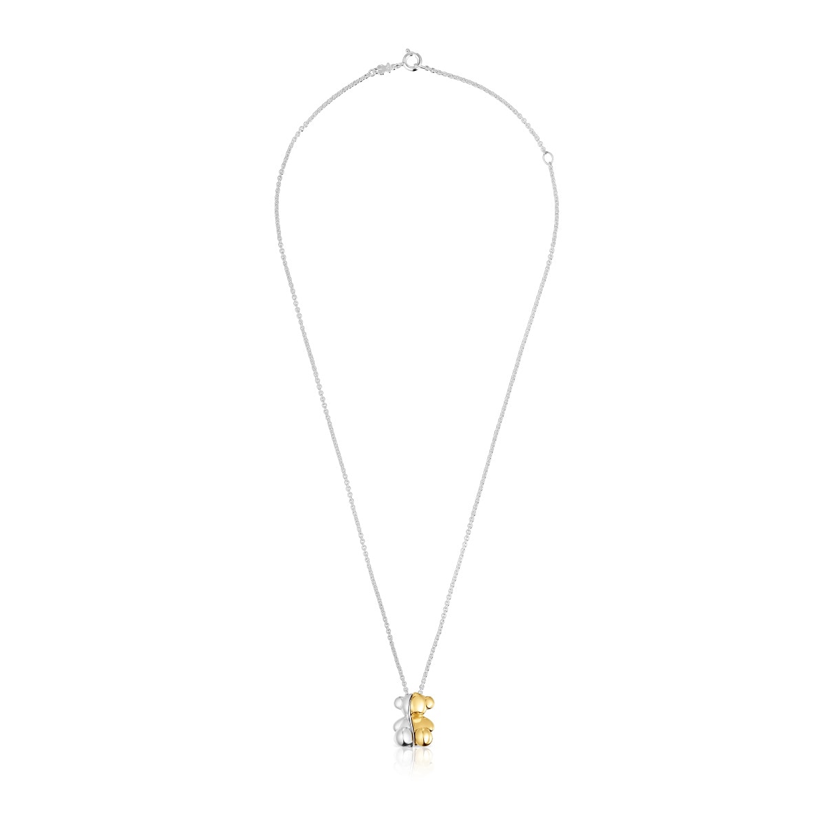 Short two-tone bear Double necklace My Other Half image number 1