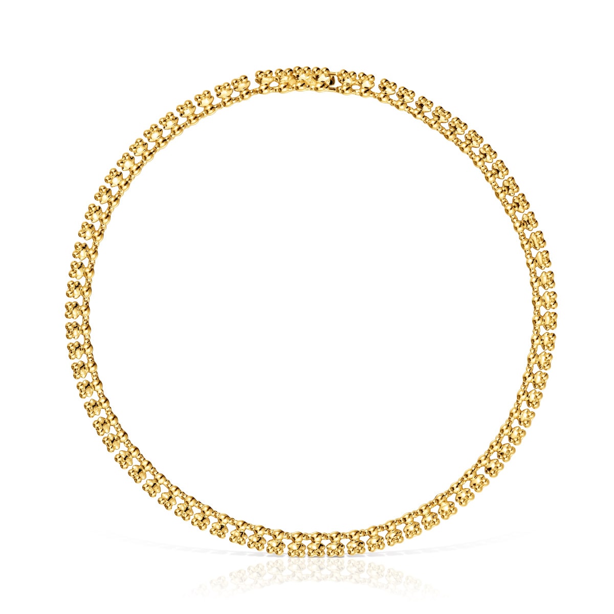 Tous - Collar Corto Con Baño De Oro 18 Kt Sobre Plata Motivos Oso Bold Bear - Dorado