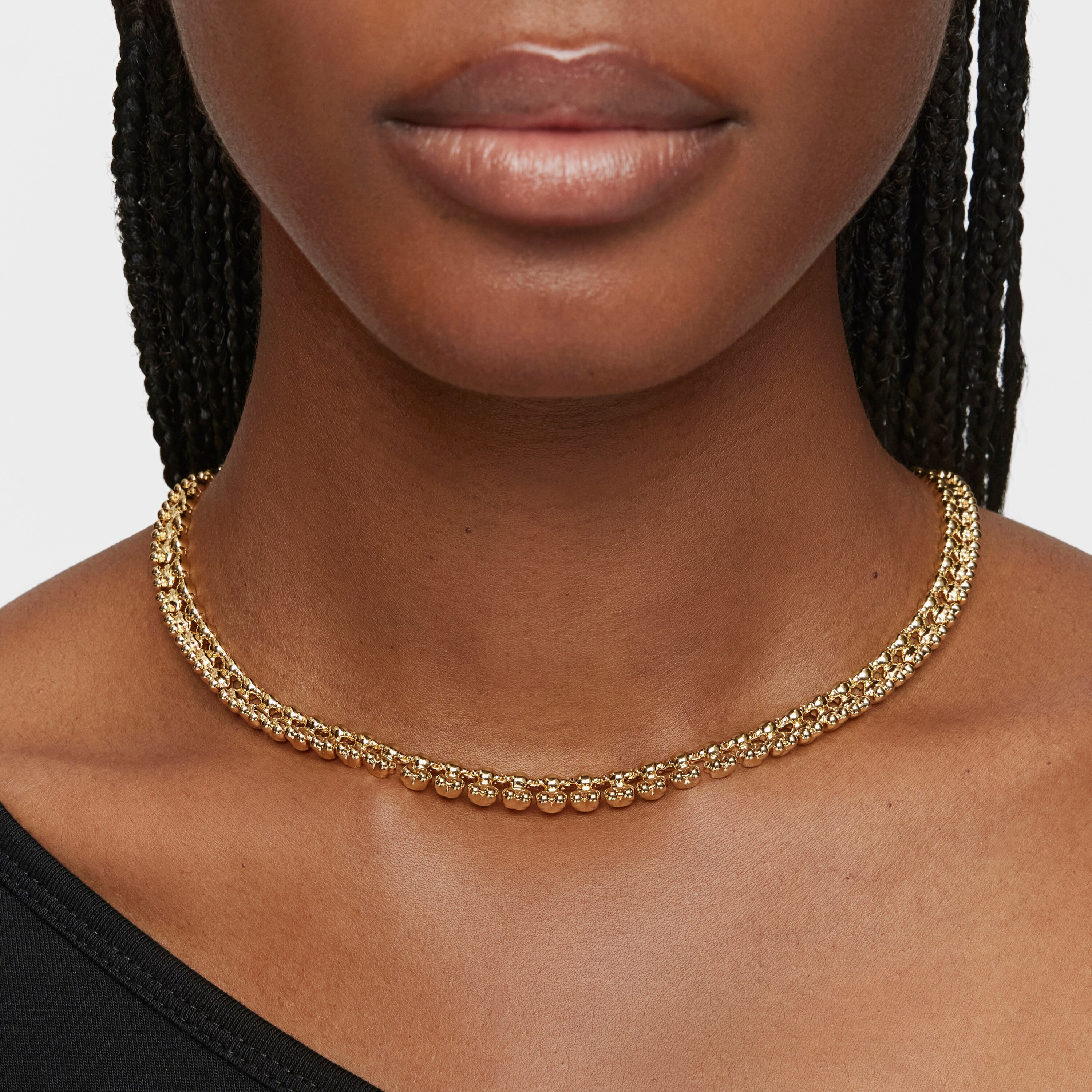 Short 18 kt gold plating over silver Necklace with bear motifs Bold Bear