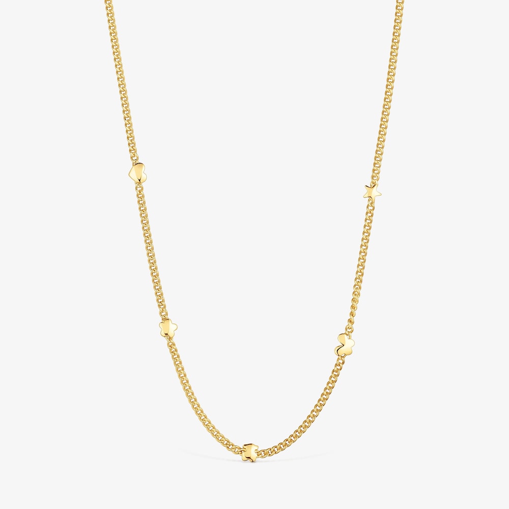 Short 18K gold vermeil Necklace with motifs Bold Motif