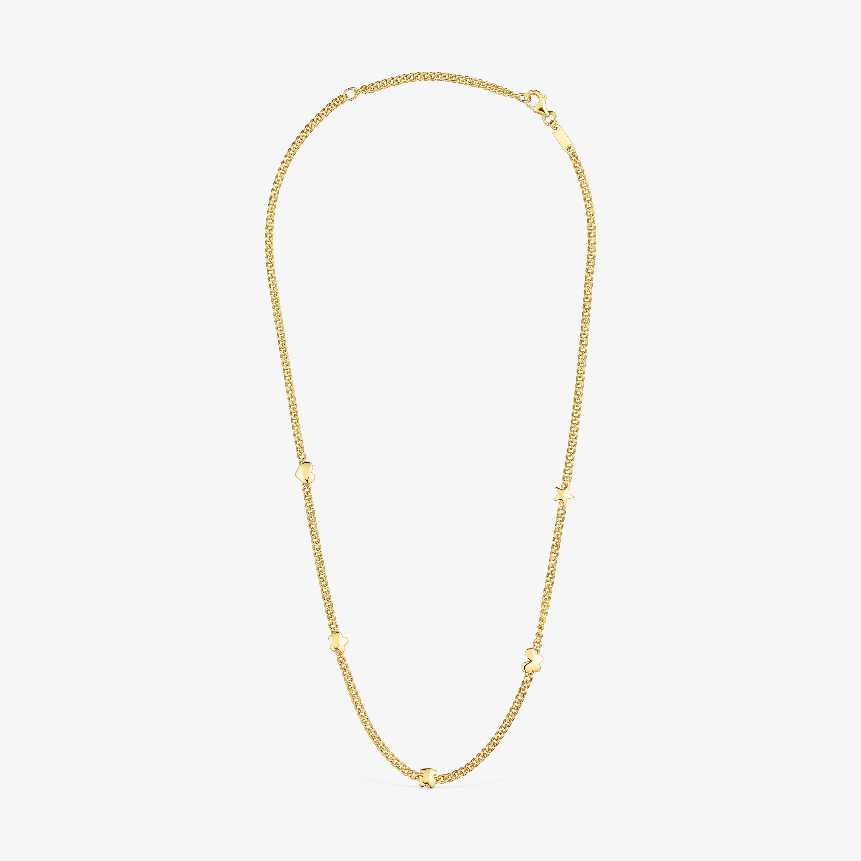 Short 18K gold vermeil Necklace with motifs Bold Motif