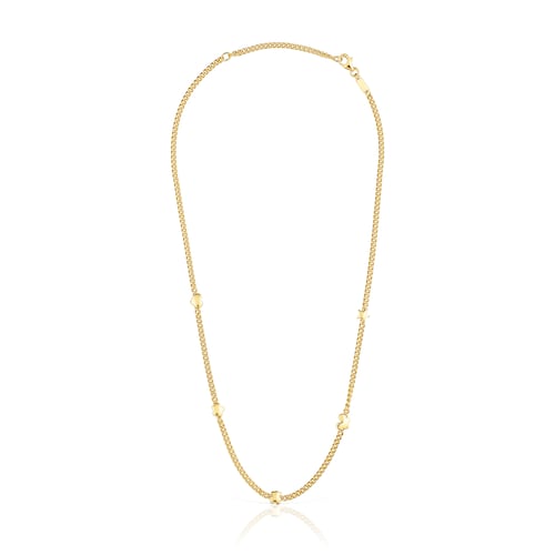 Short 18kt gold plating over silver Necklace with motifs Bold Motif
