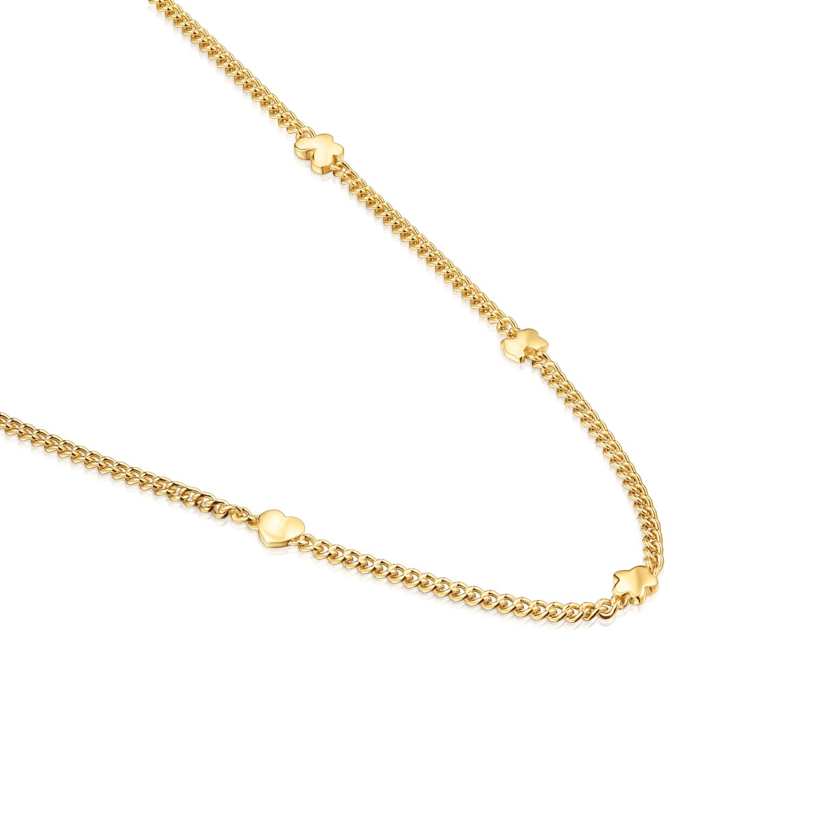 Short 18kt gold plating over silver Necklace with motifs Bold Motif