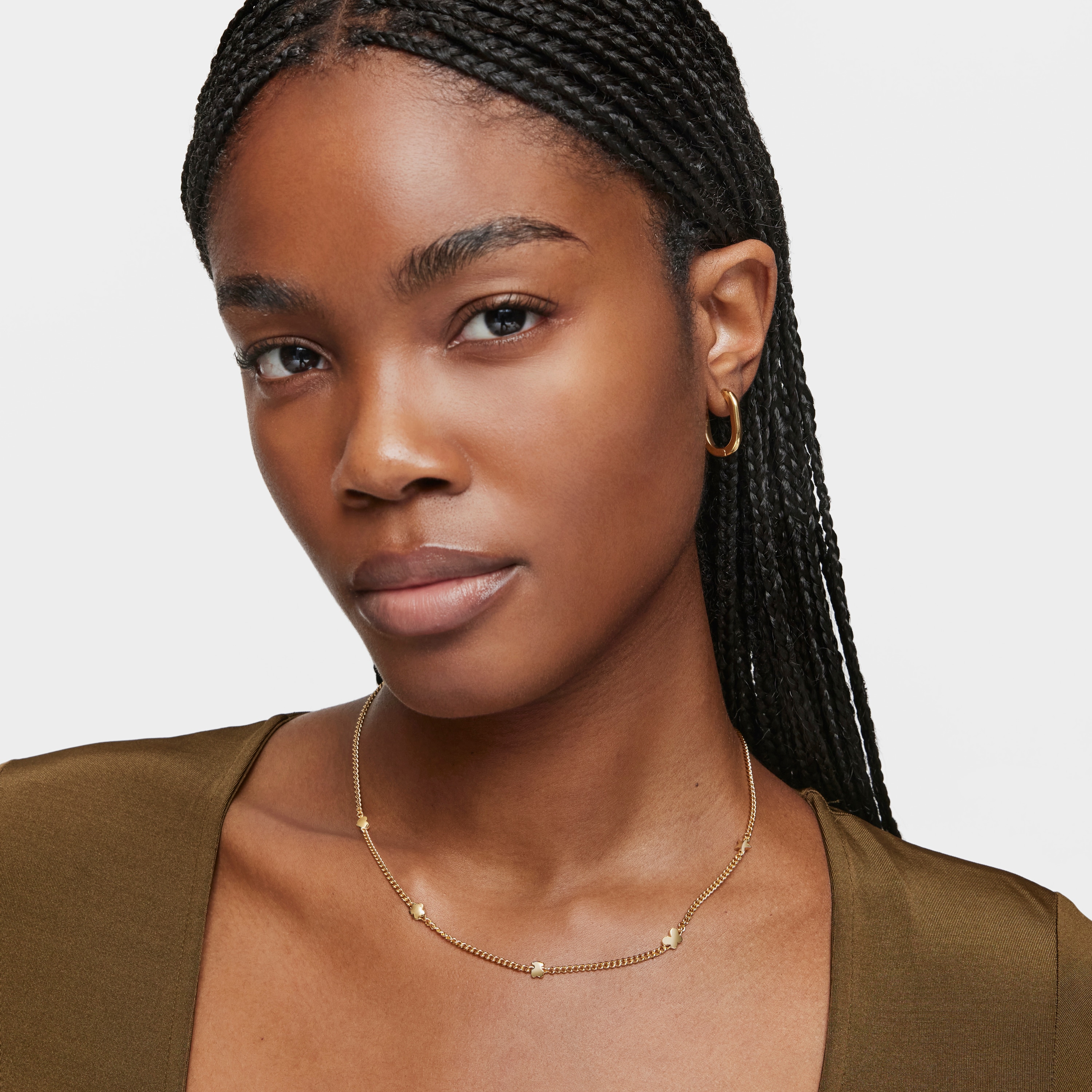 Short 18kt gold plating over silver Necklace with motifs Bold Motif