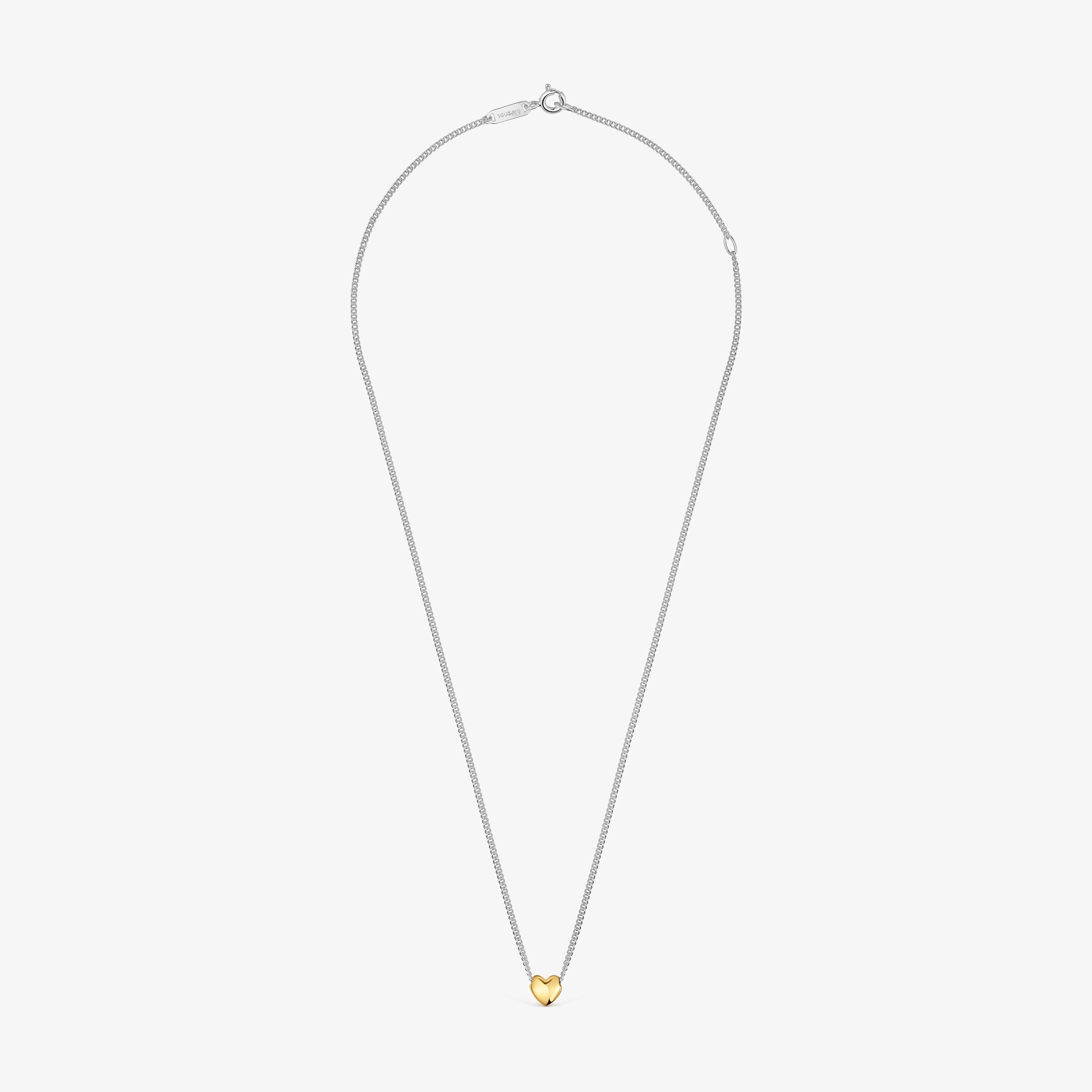 Short two-tone heart Necklace My Other Half