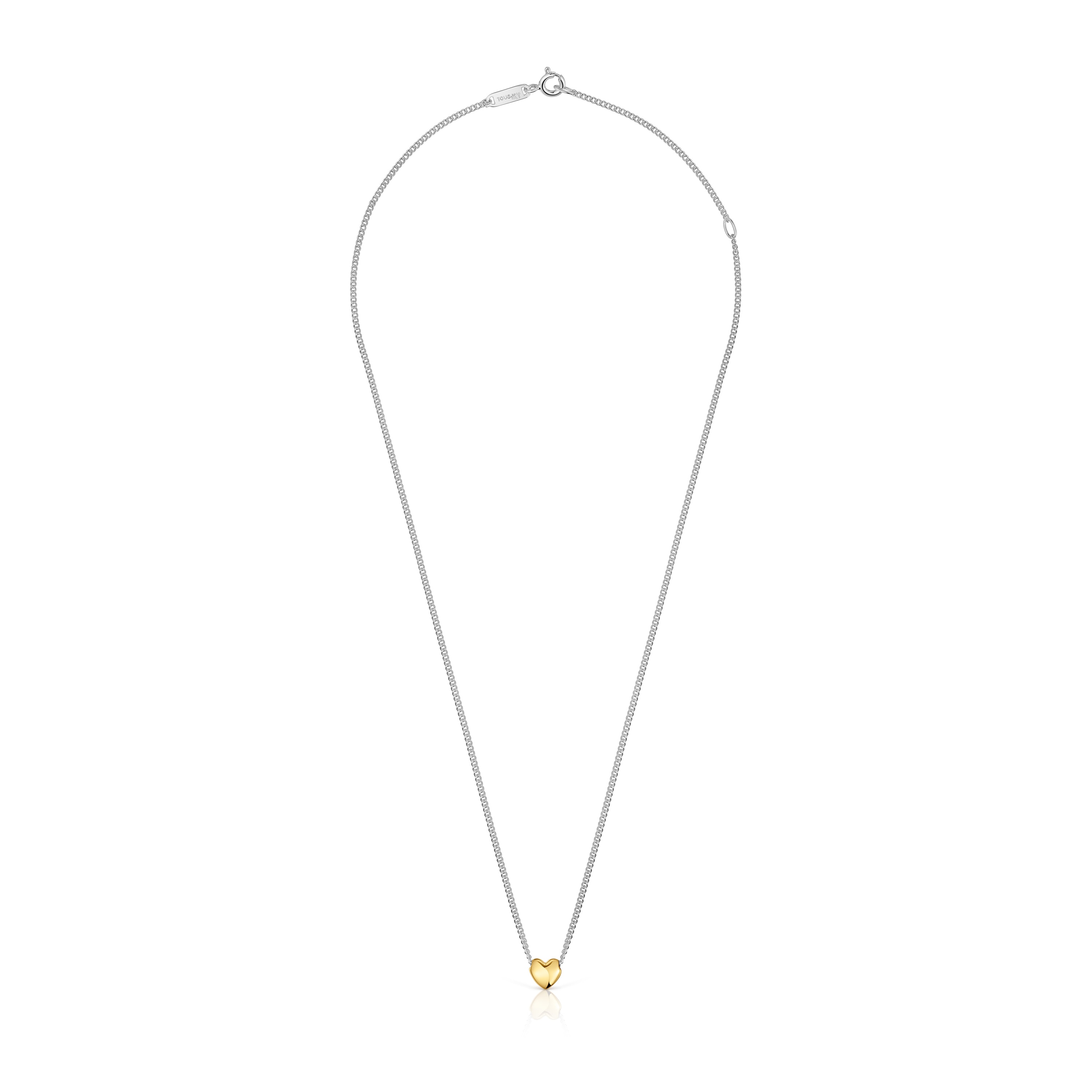 Short two-tone heart Necklace My Other Half | TOUS