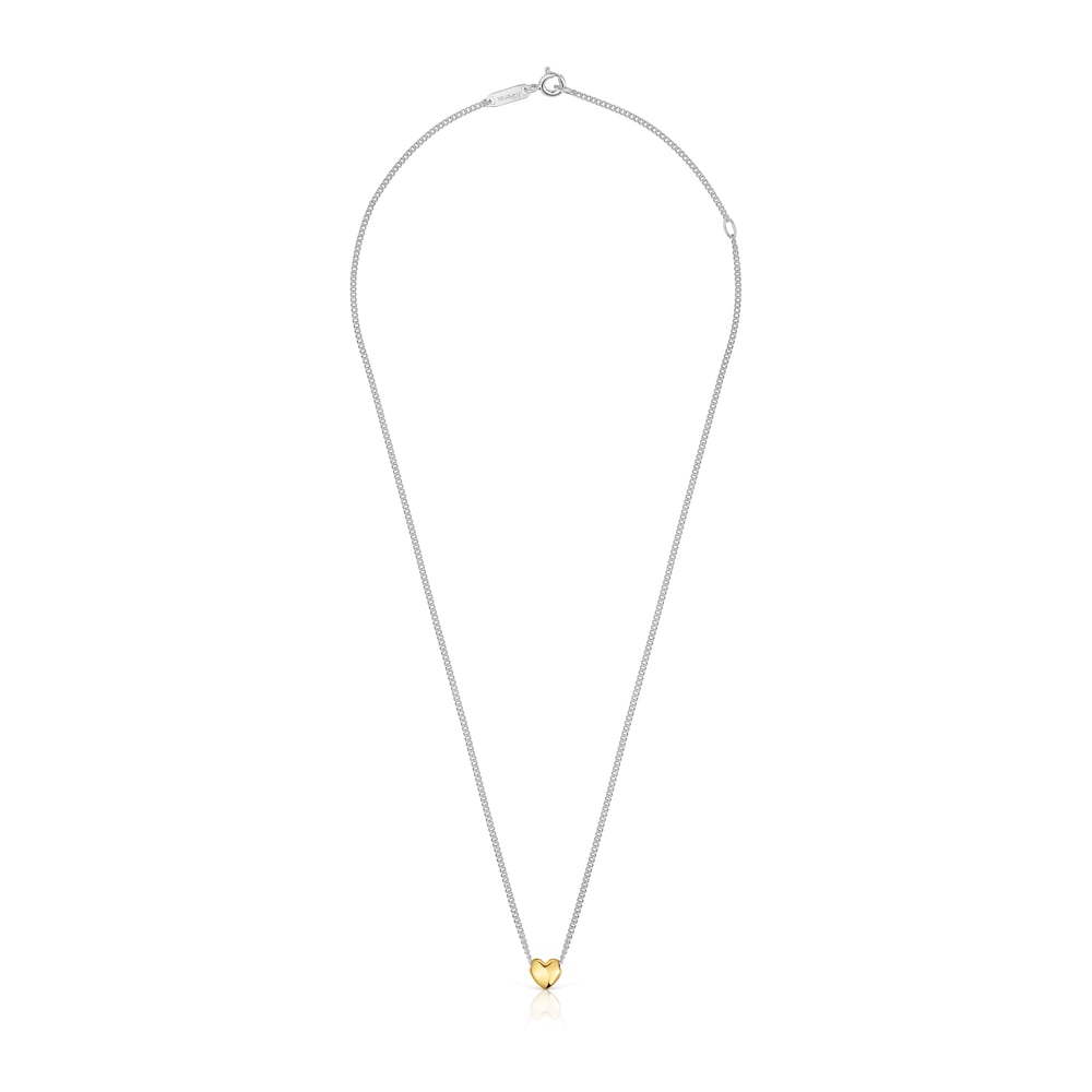 Short two-tone heart Necklace My Other Half