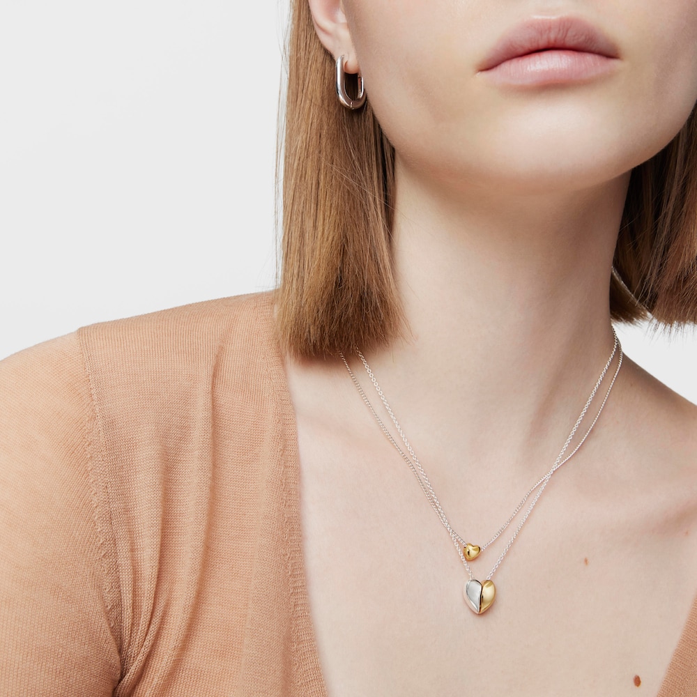 Collar corto coraz&oacute;n bicolor My Other Half