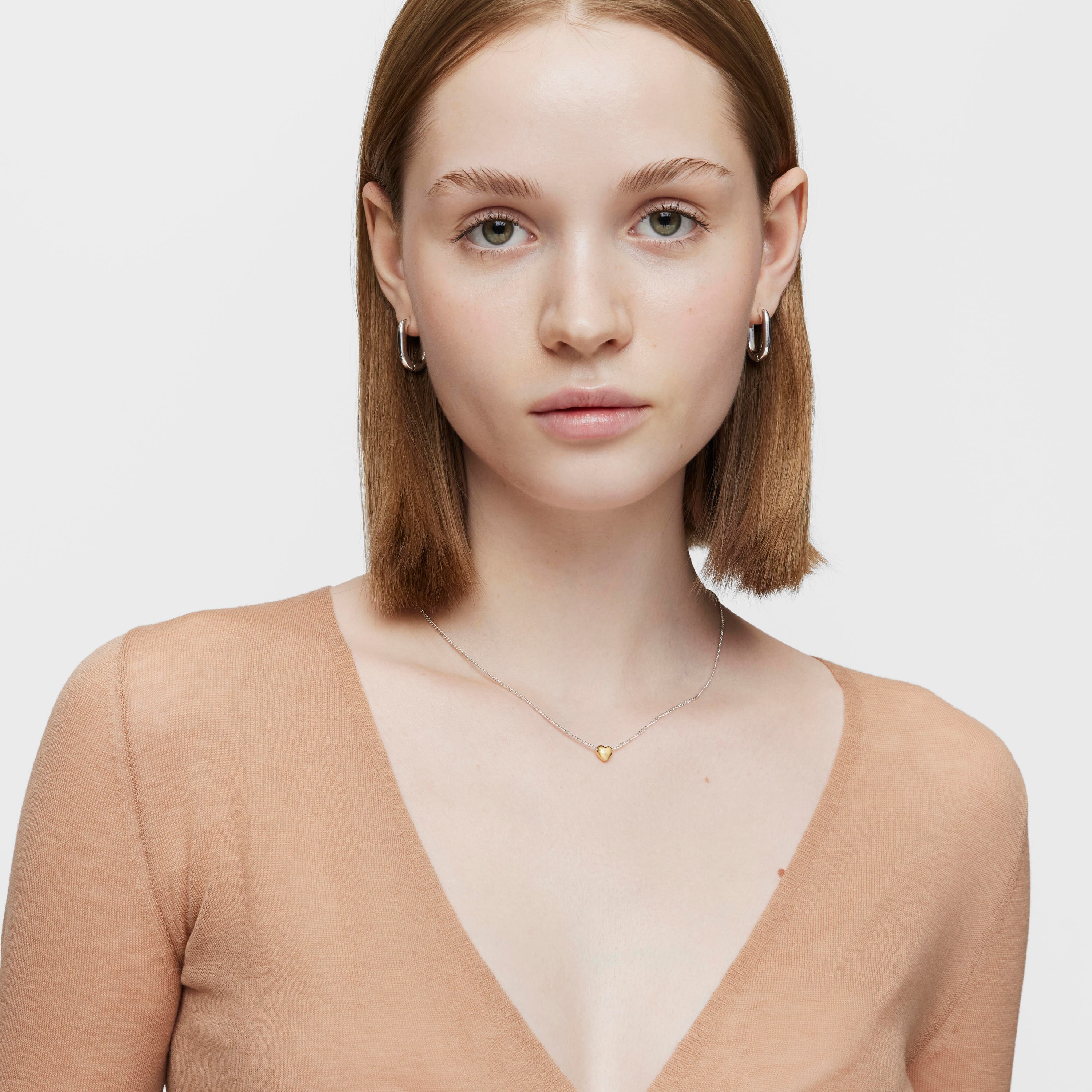 Short two-tone heart Necklace My Other Half | TOUS