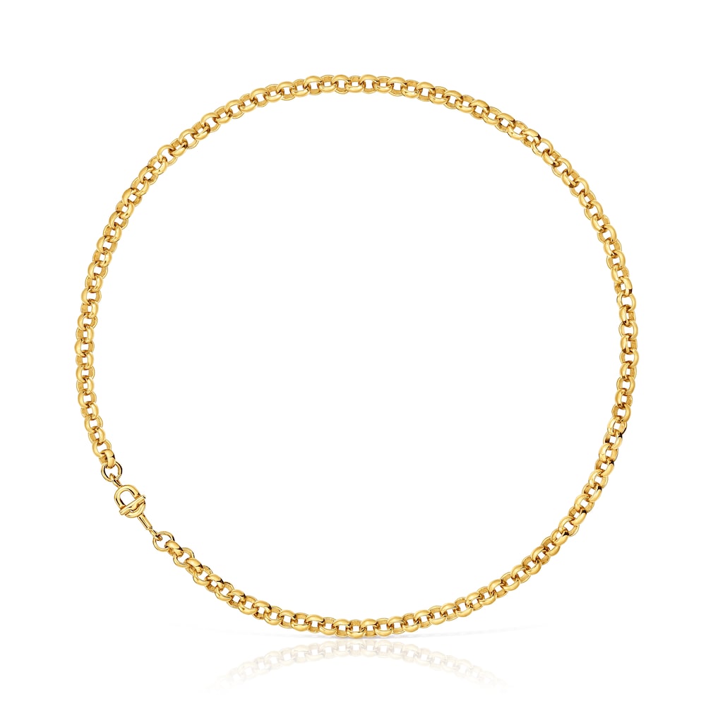 Short 40 cm Necklace with 18kt gold plating over silver TOUS MANIFESTO