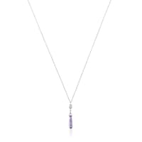 Short white-gold bear Necklace with diamonds and amethyst TOUS Grain