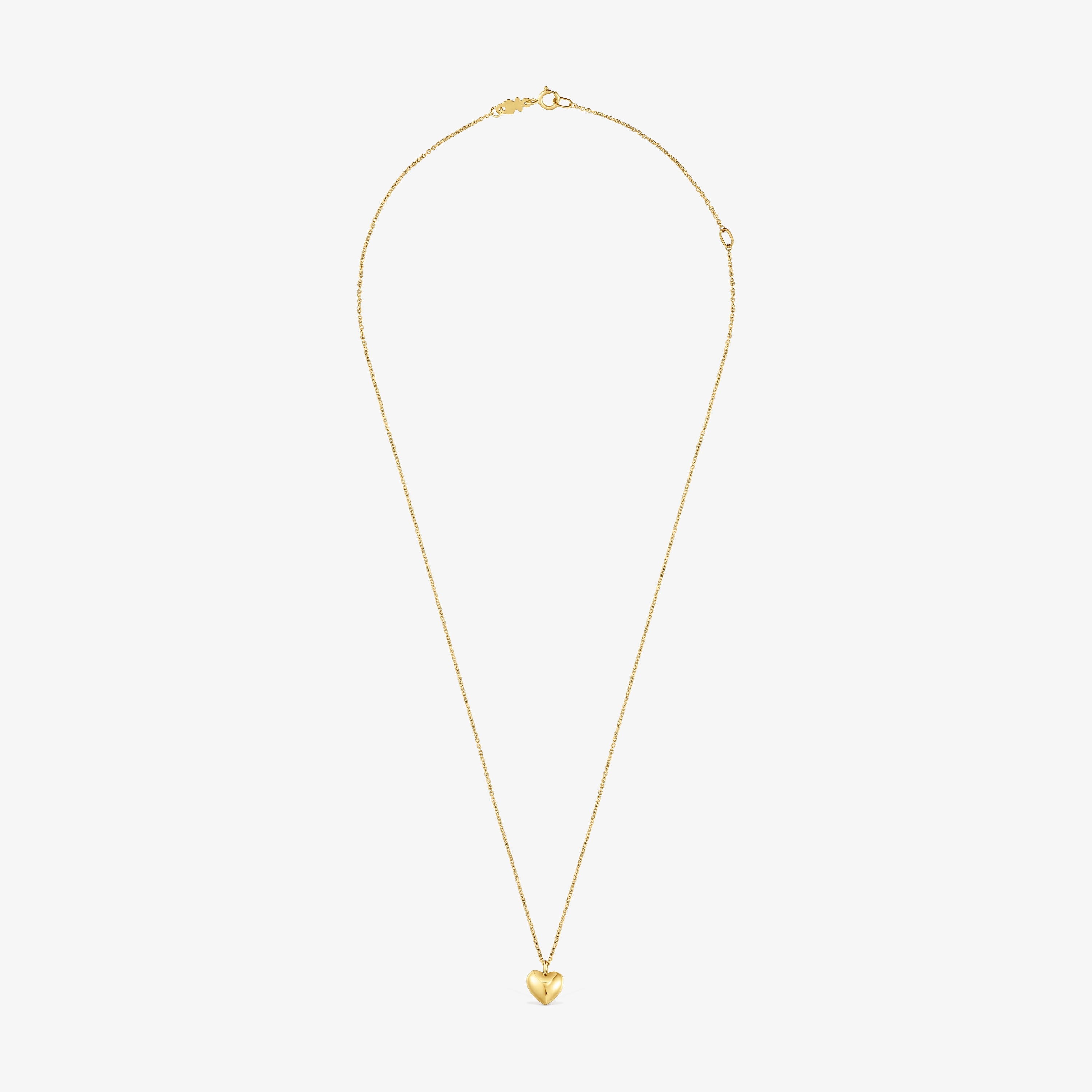 Short 18K solid gold heart Necklace My Other Half