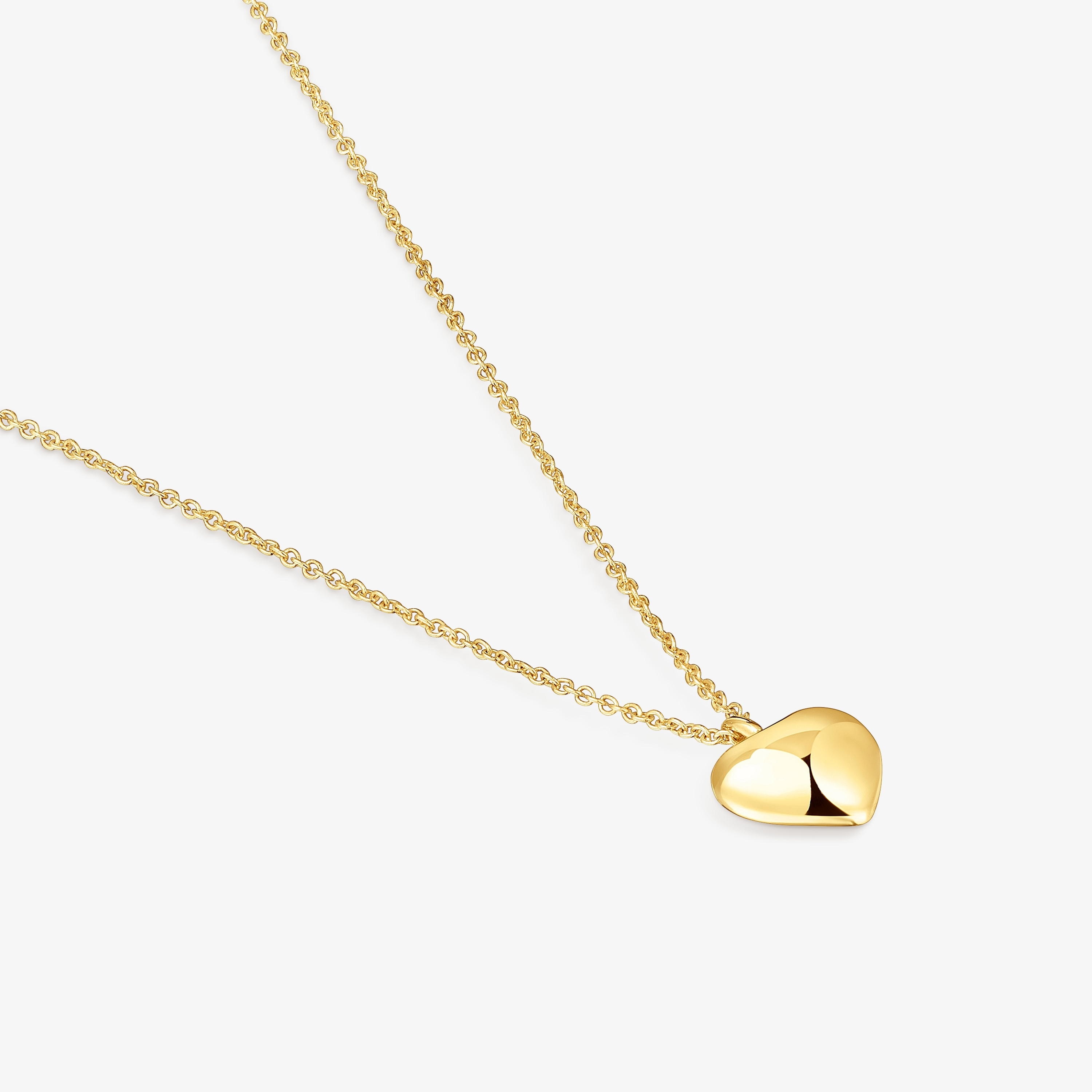 Short 18K solid gold heart Necklace My Other Half