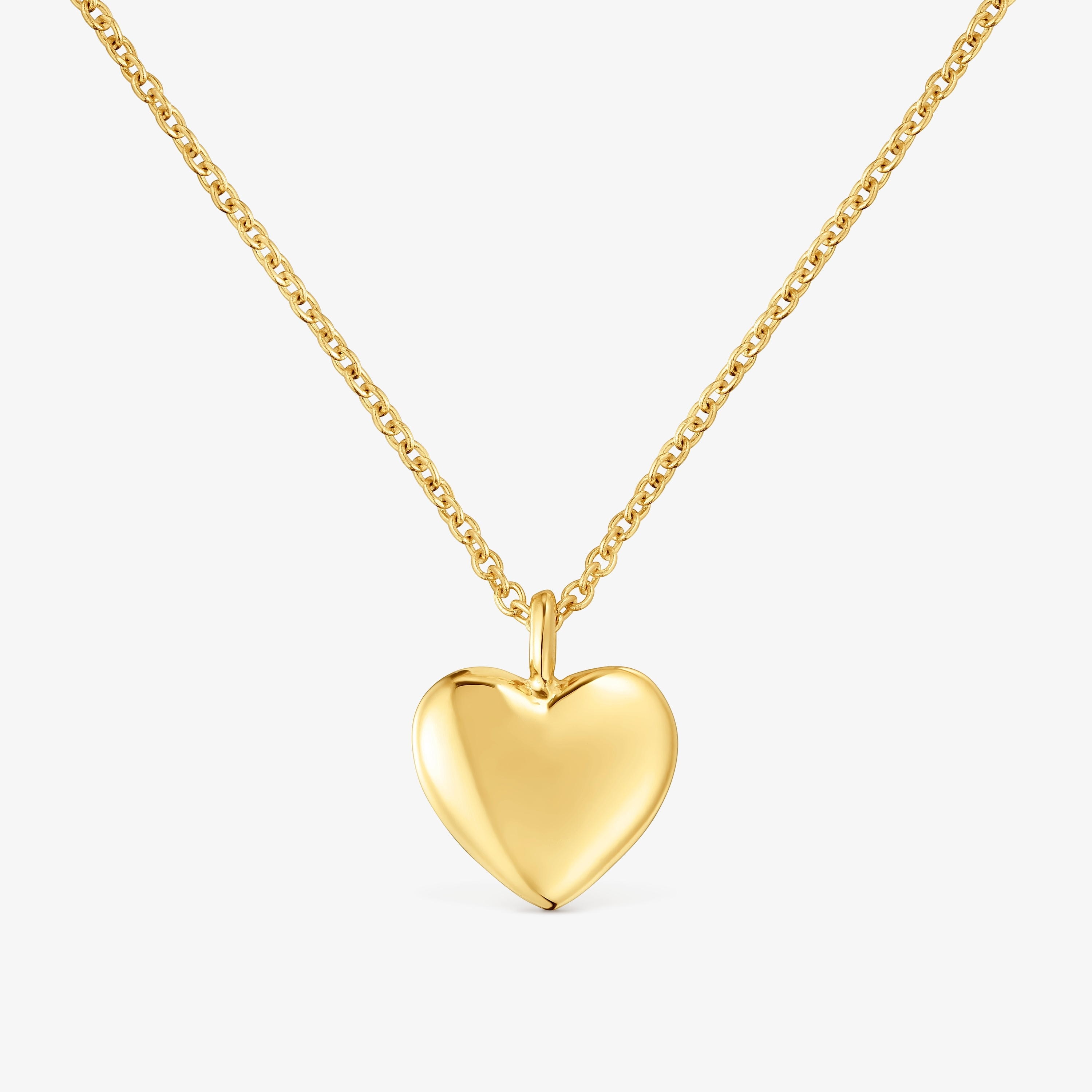 Short 18K solid gold heart Necklace My Other Half