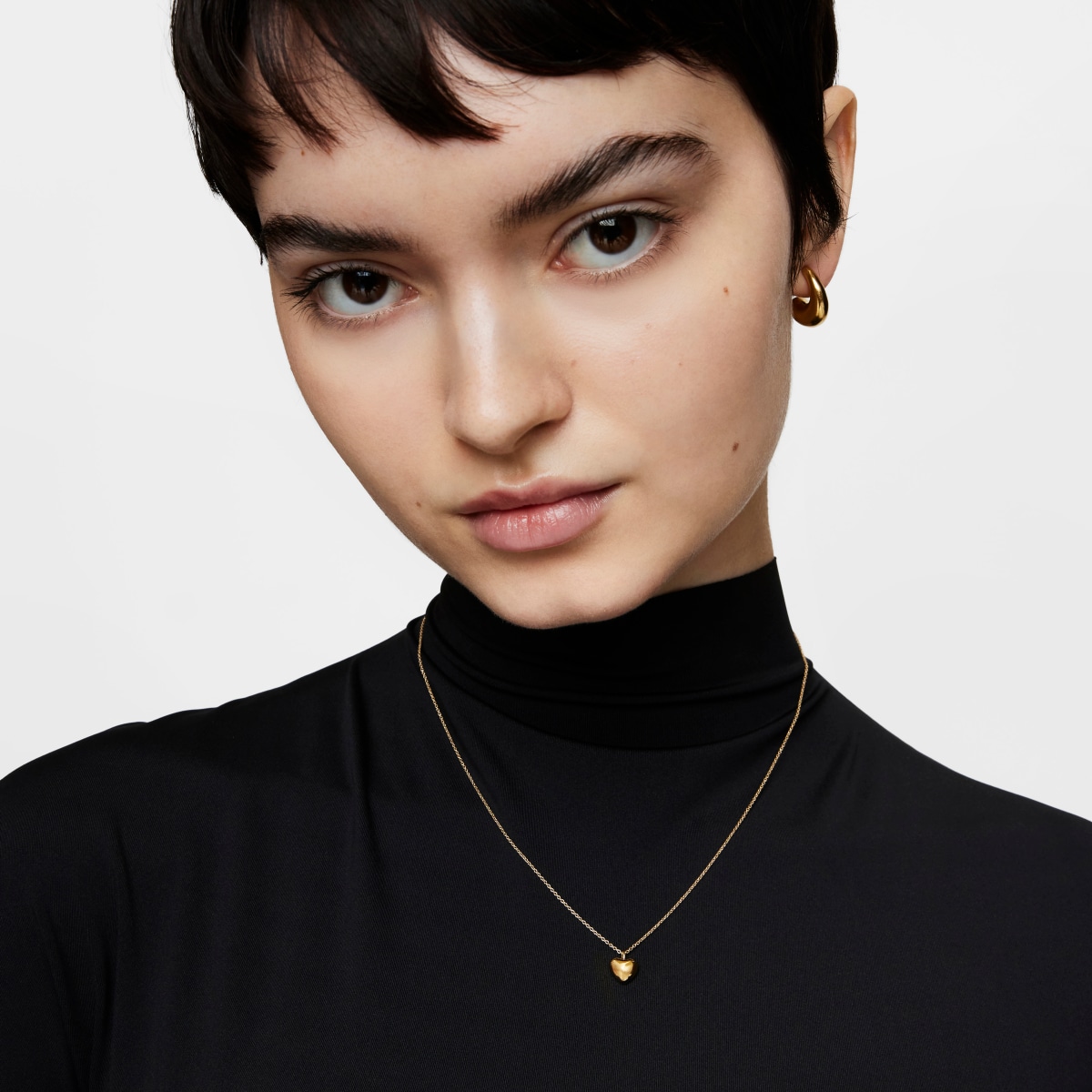 Short gold heart Necklace My Other Half