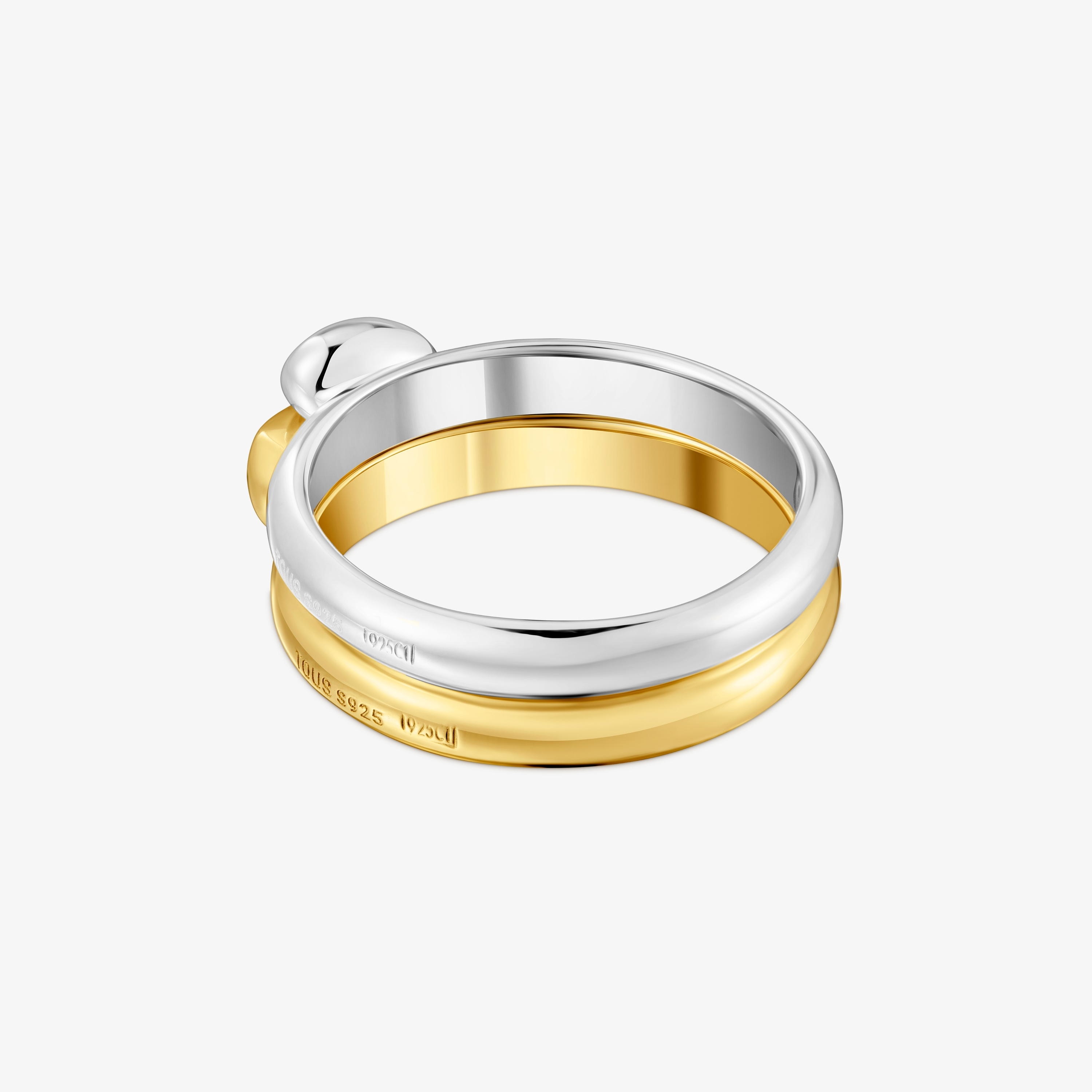 Set small two-tone heart Rings My Other Half