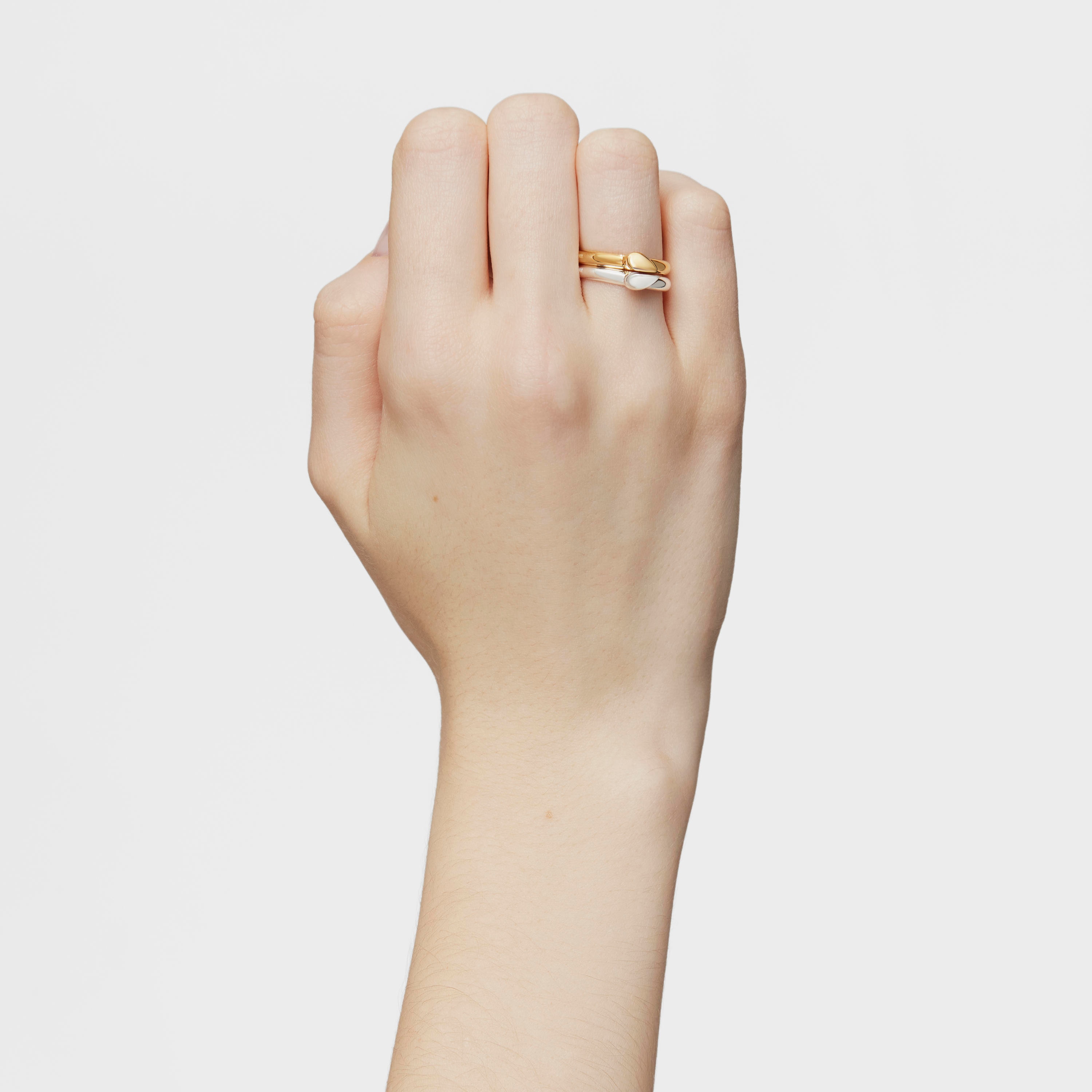 Set small two-tone heart Rings My Other Half