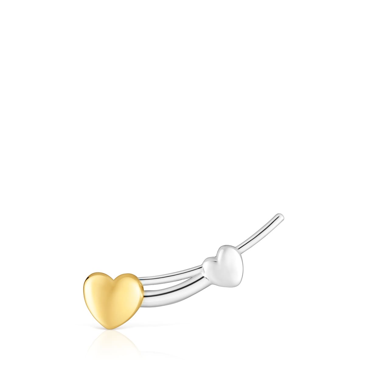 Two-tone heart Climber earring My Other Half