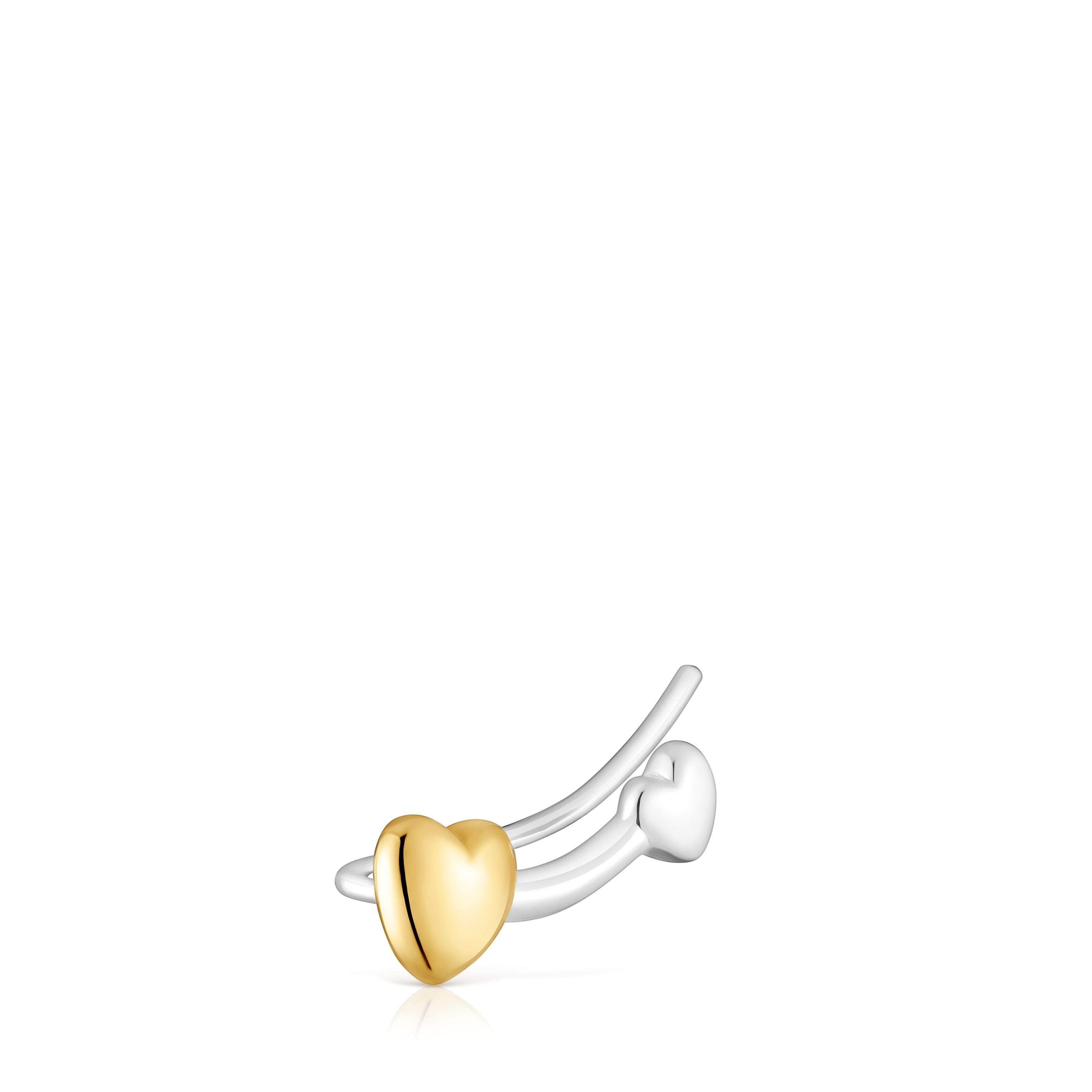 Two-tone heart Climber earring My Other Half