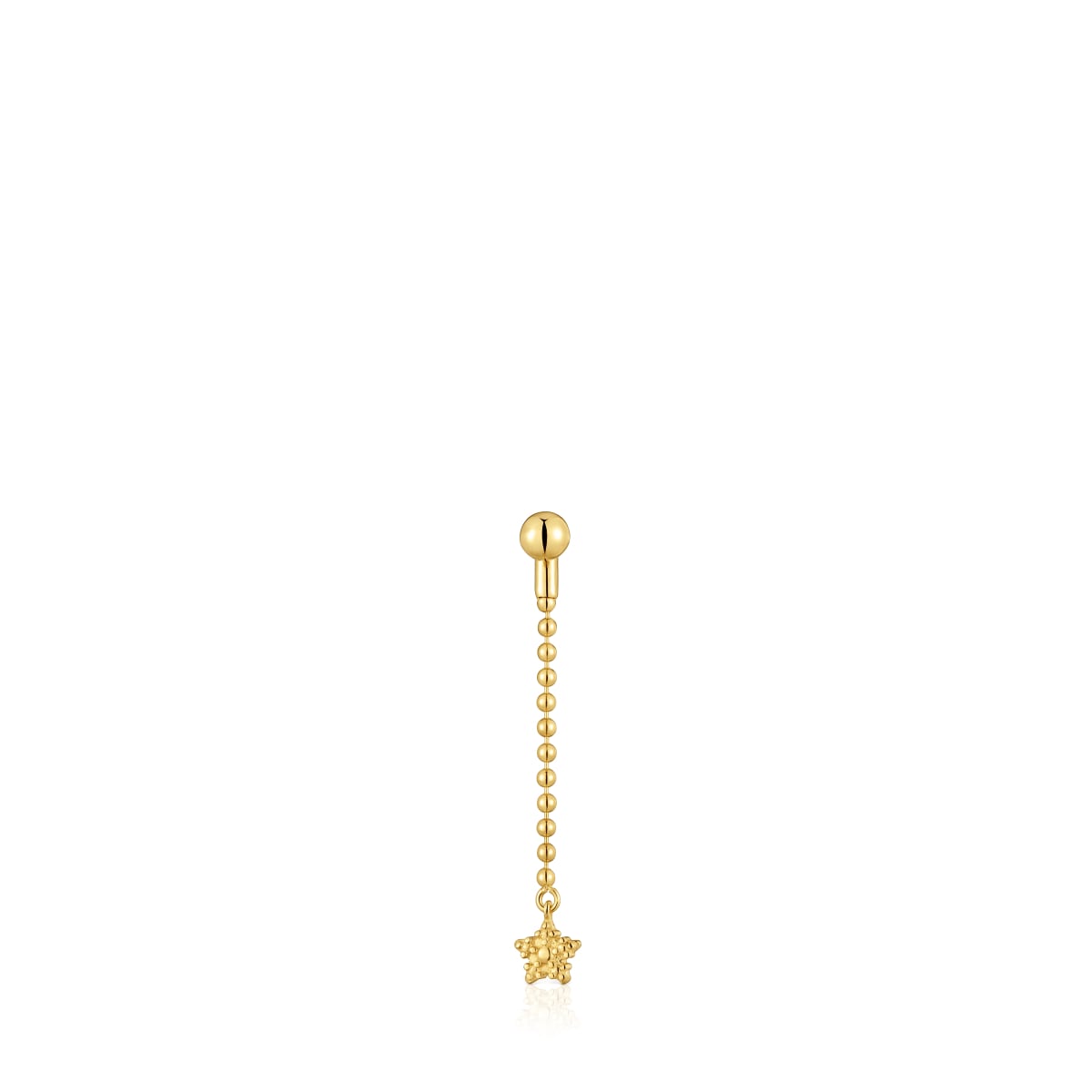 Long individual Earring with 18kt gold plating over silver TOUS Grain