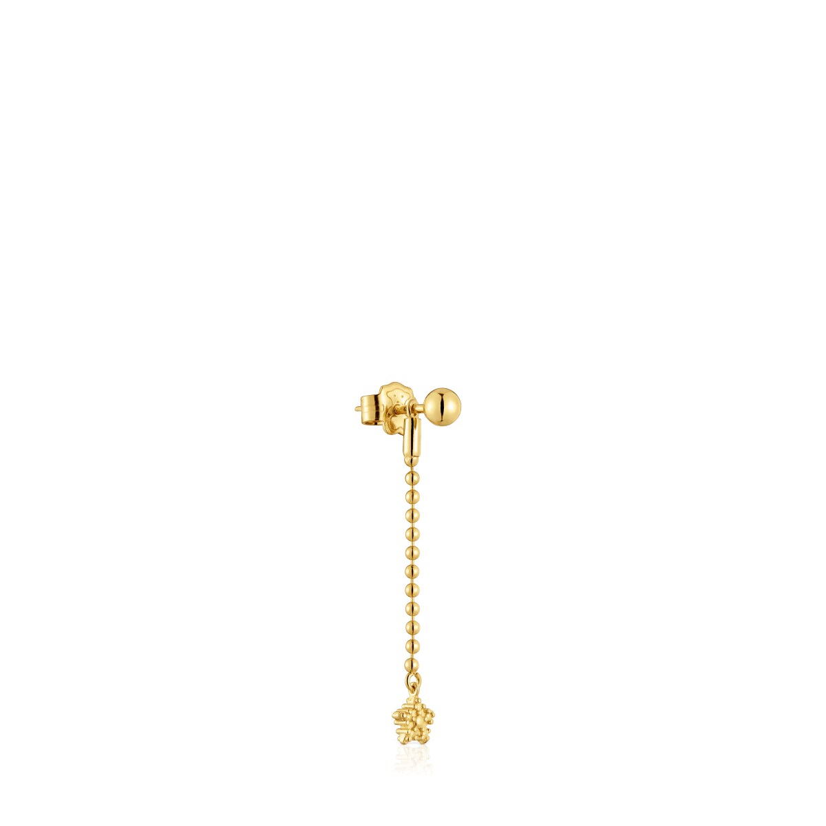 Long individual Earring with 18kt gold plating over silver TOUS Grain