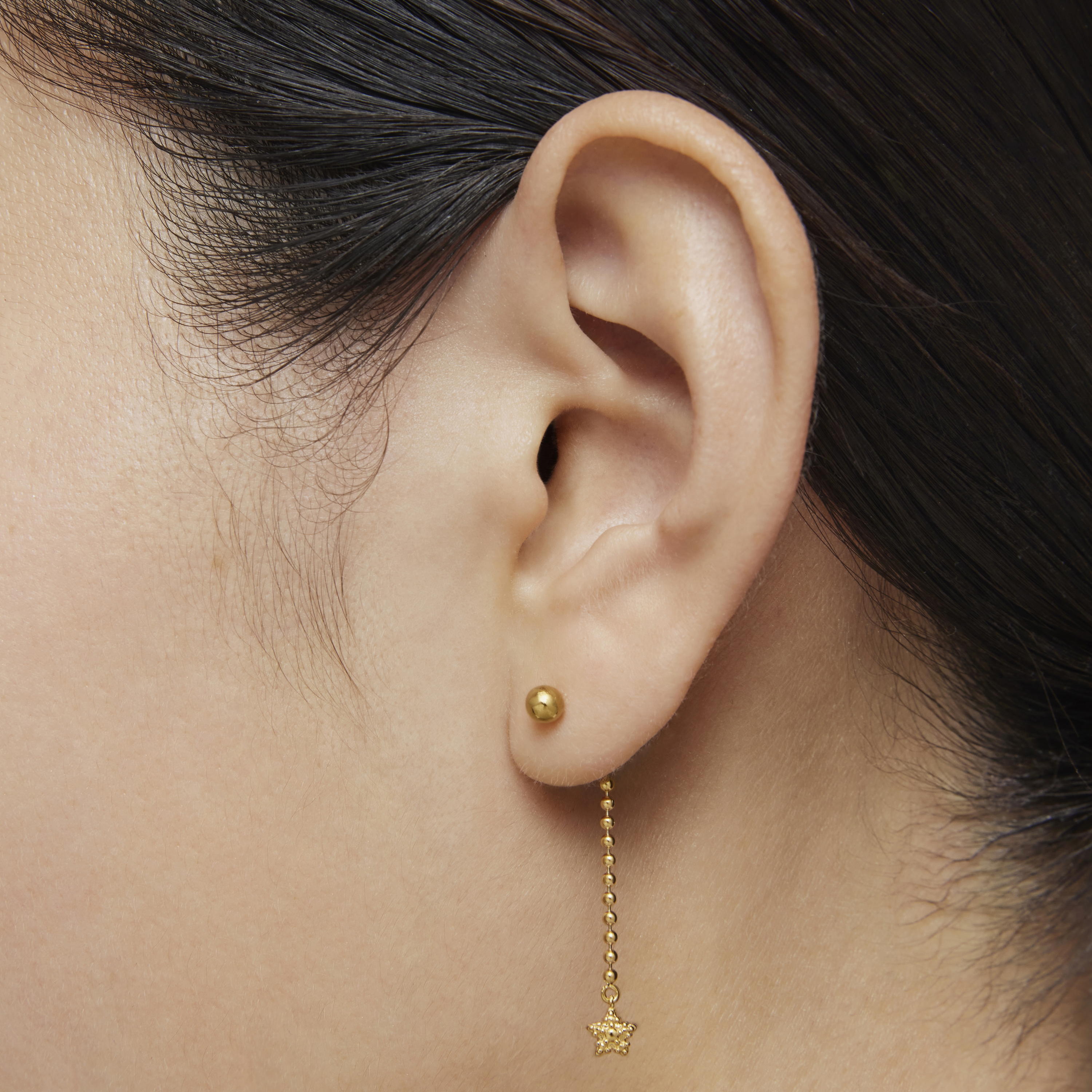 Long individual Earring with 18kt gold plating over silver TOUS Grain