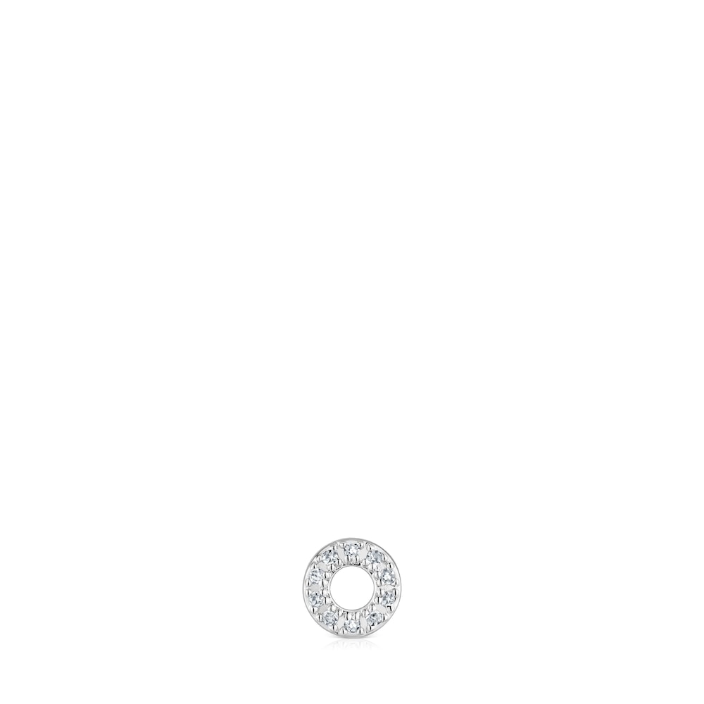 Small white-gold circle Single earring with diamonds TOUS Grain Small white-gold circle Single earring with diamonds TOUS Grain
