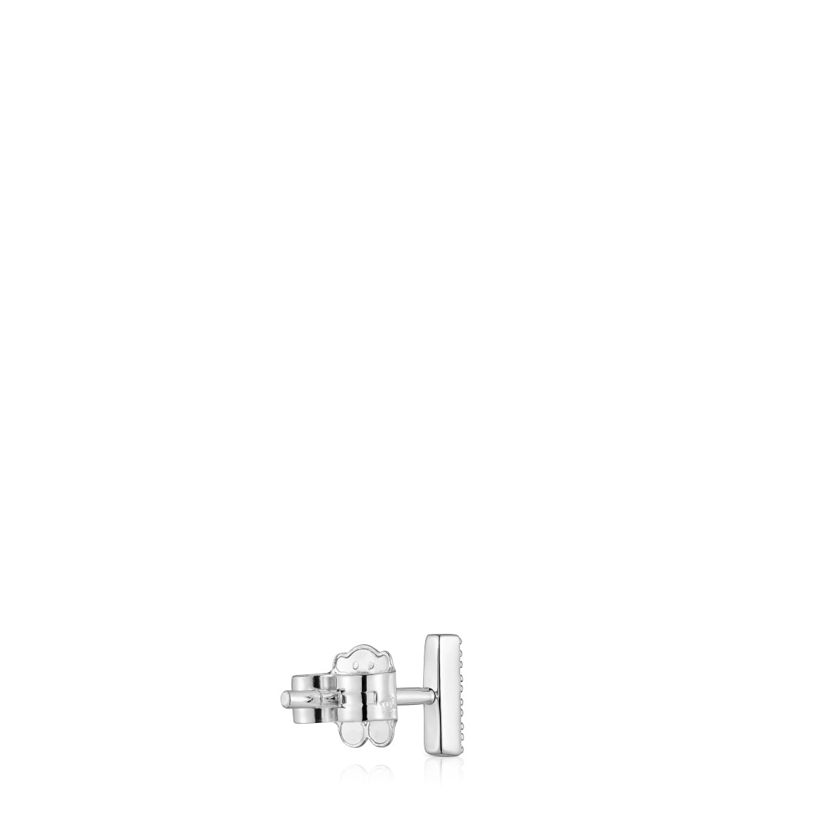 Small white-gold strip Single earring with diamonds TOUS Grain