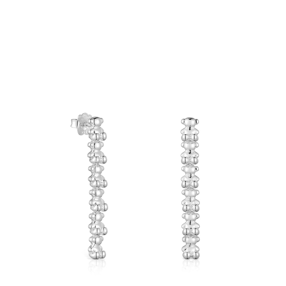 Pendientes largos de plata motivos oso Bold Bear image number 0