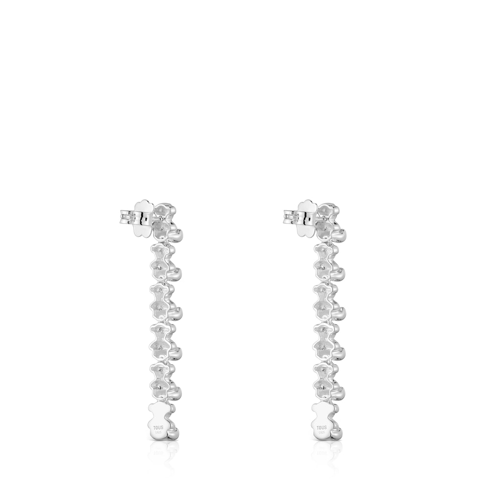 Pendientes largos de plata motivos oso Bold Bear image number 2
