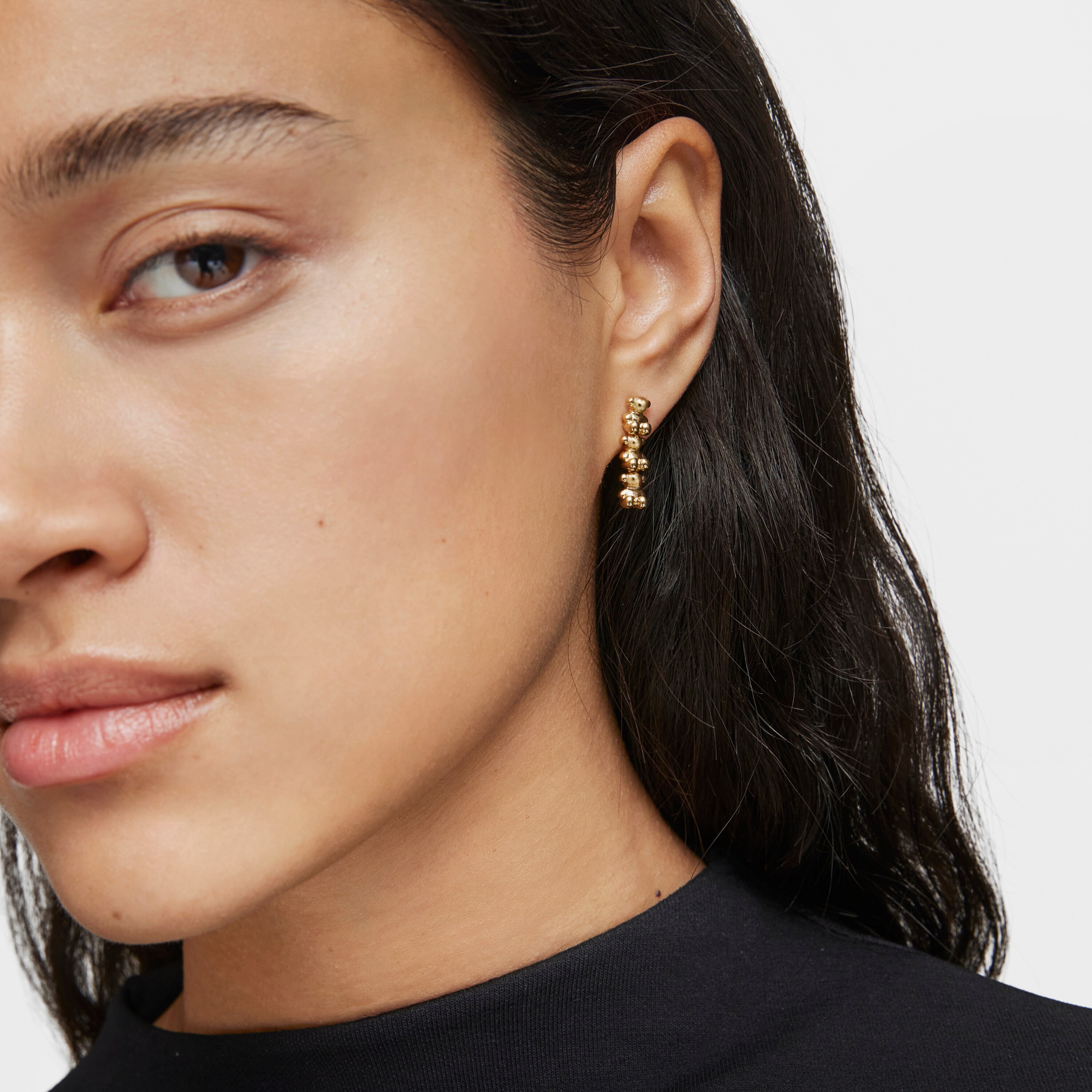 Long 18K gold vermeil Earrings with bear motifs Bold Bear