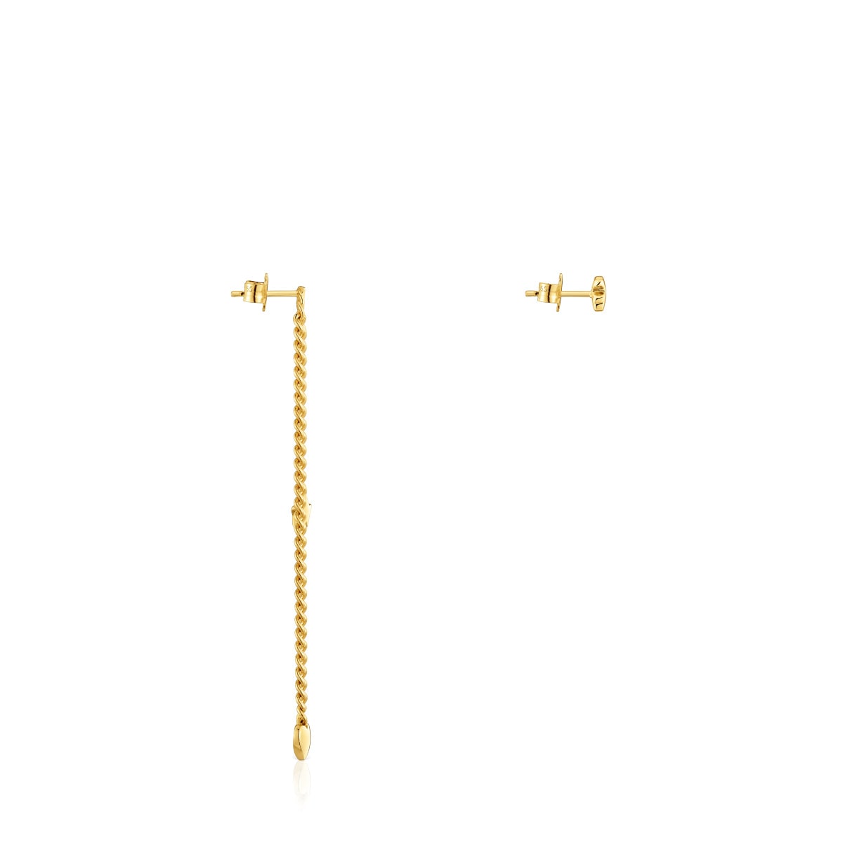 Long-short 18kt gold plating over silver Earrings Bold Motif
