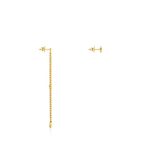 Long-short 18kt gold plating over silver Earrings Bold Motif