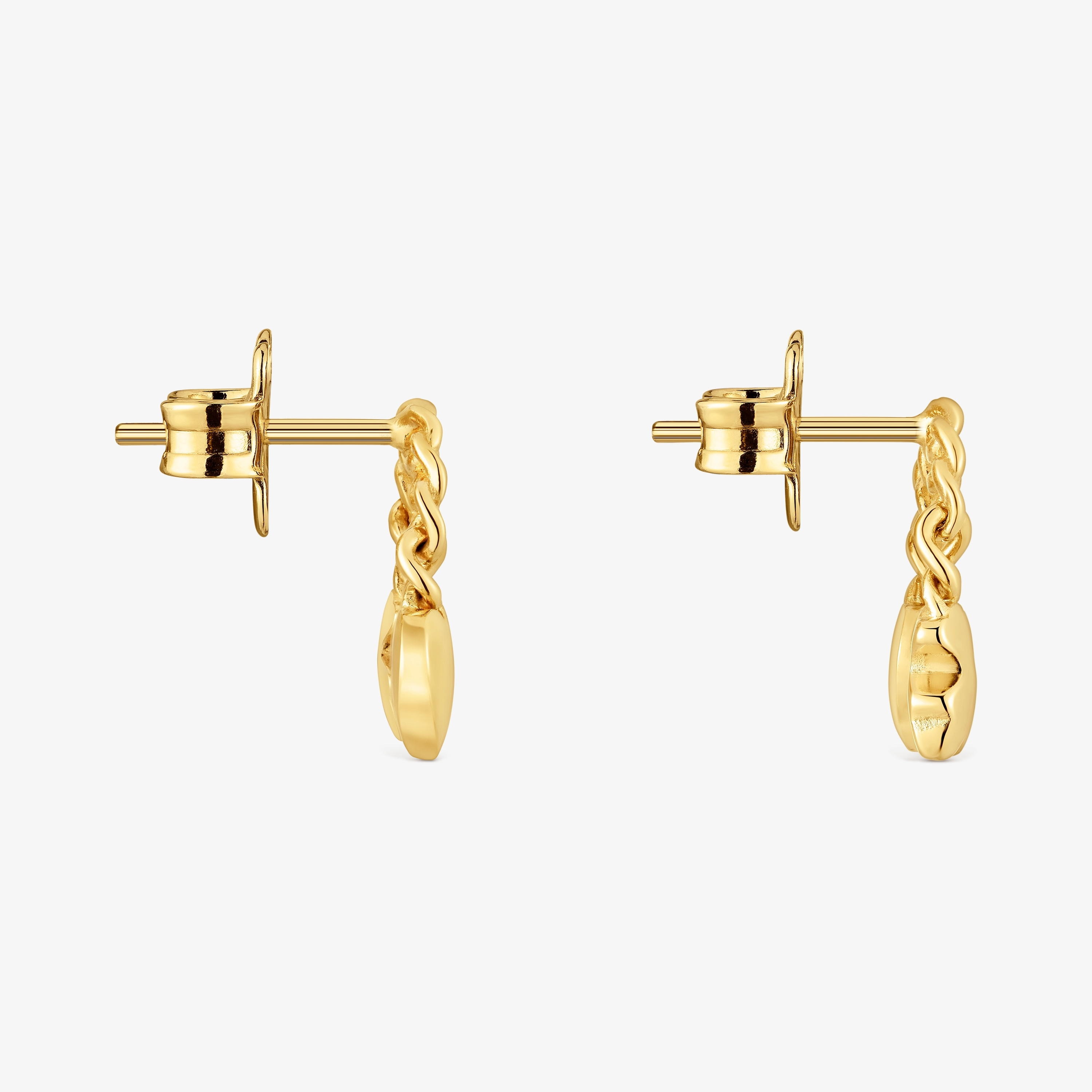 Short 18K gold vermeil Earrings with motifs Bold Motif