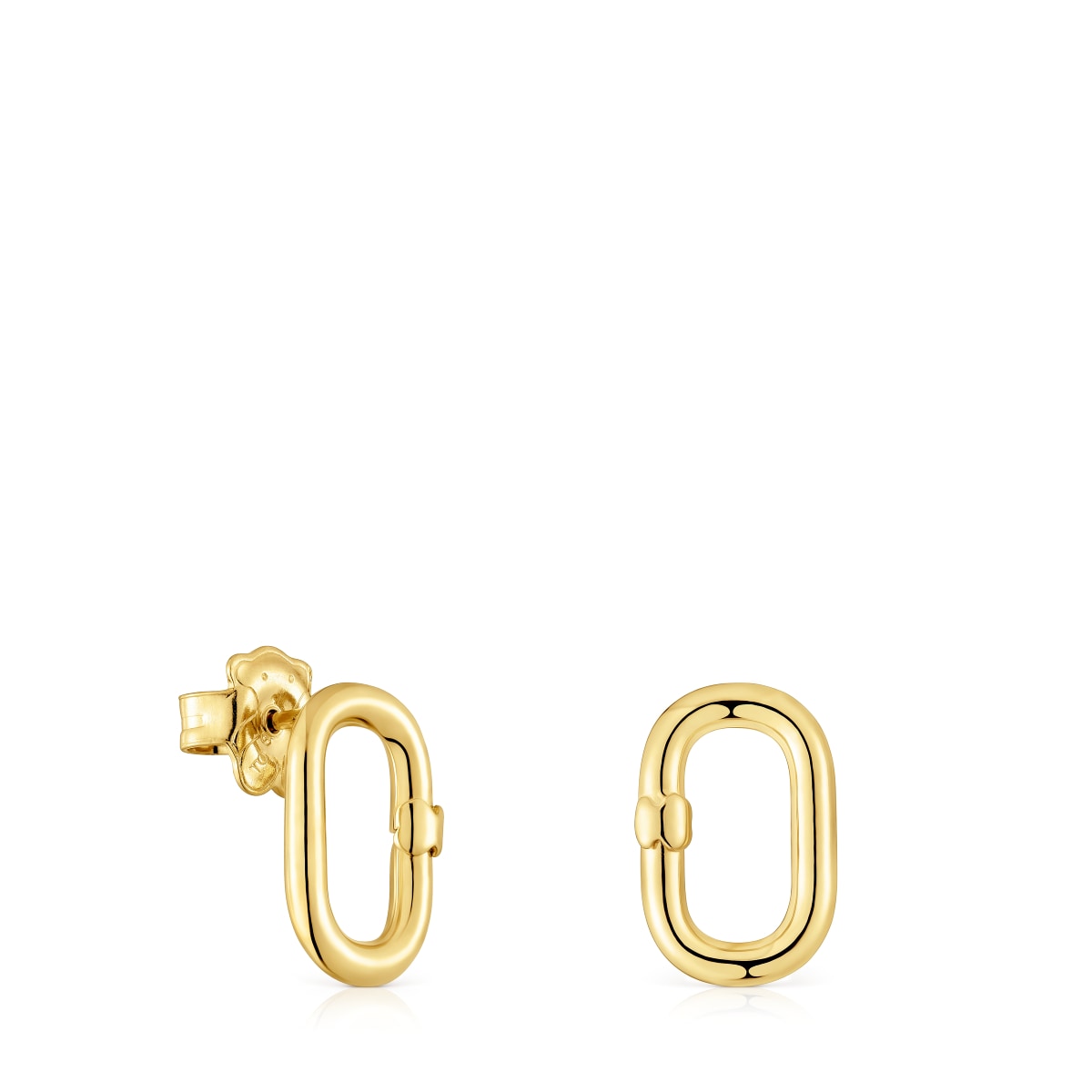 Small Earrings with 18kt gold plating over silver Hold Oval