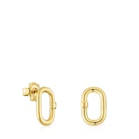 Small Earrings with 18kt gold plating over silver Hold Oval