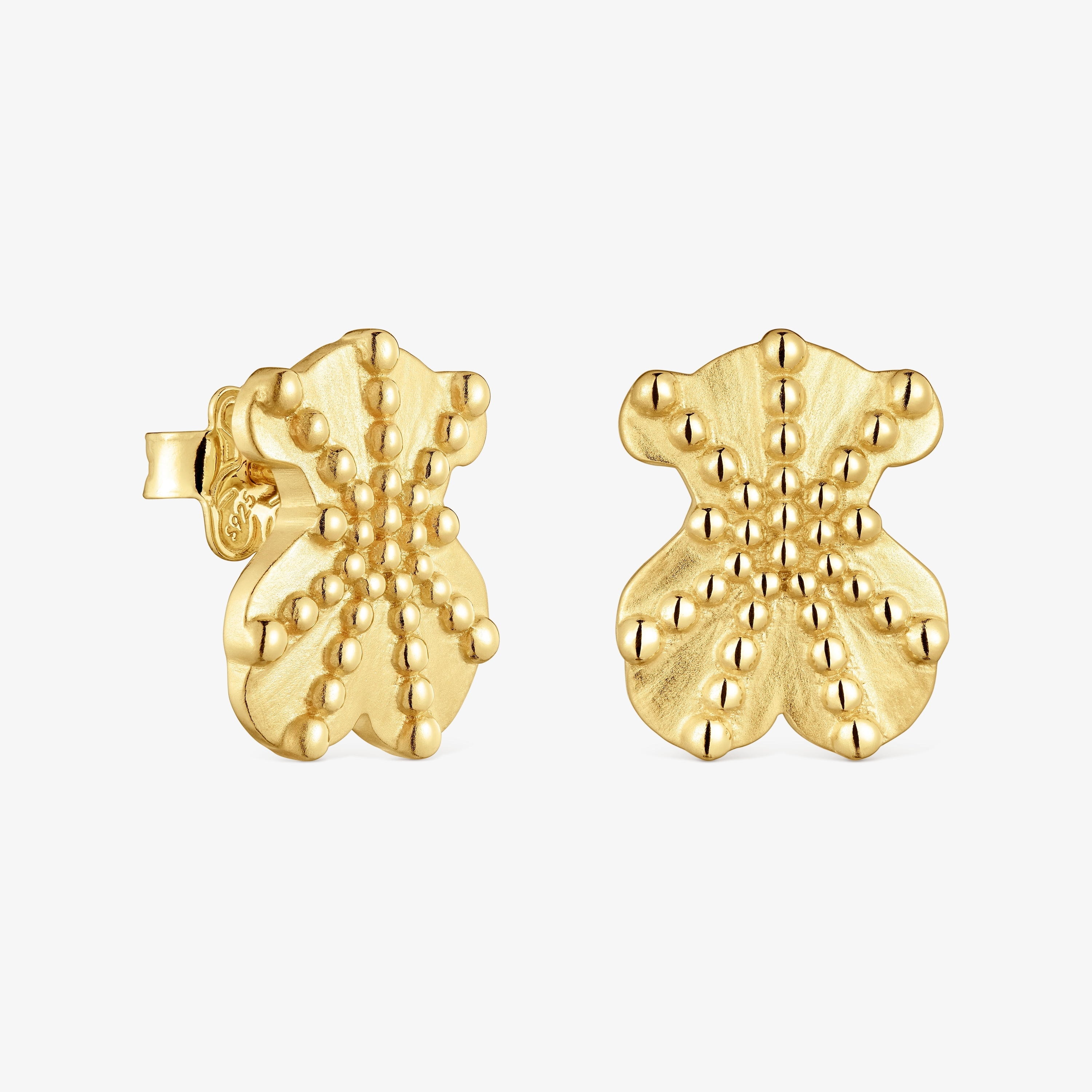 Small bear Earrings with 18K gold vermeil TOUS Grain