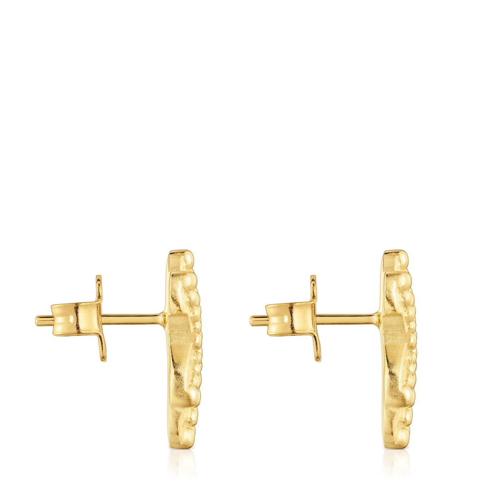 Small bear Earrings with 18kt gold plating over silver TOUS Grain image number 1