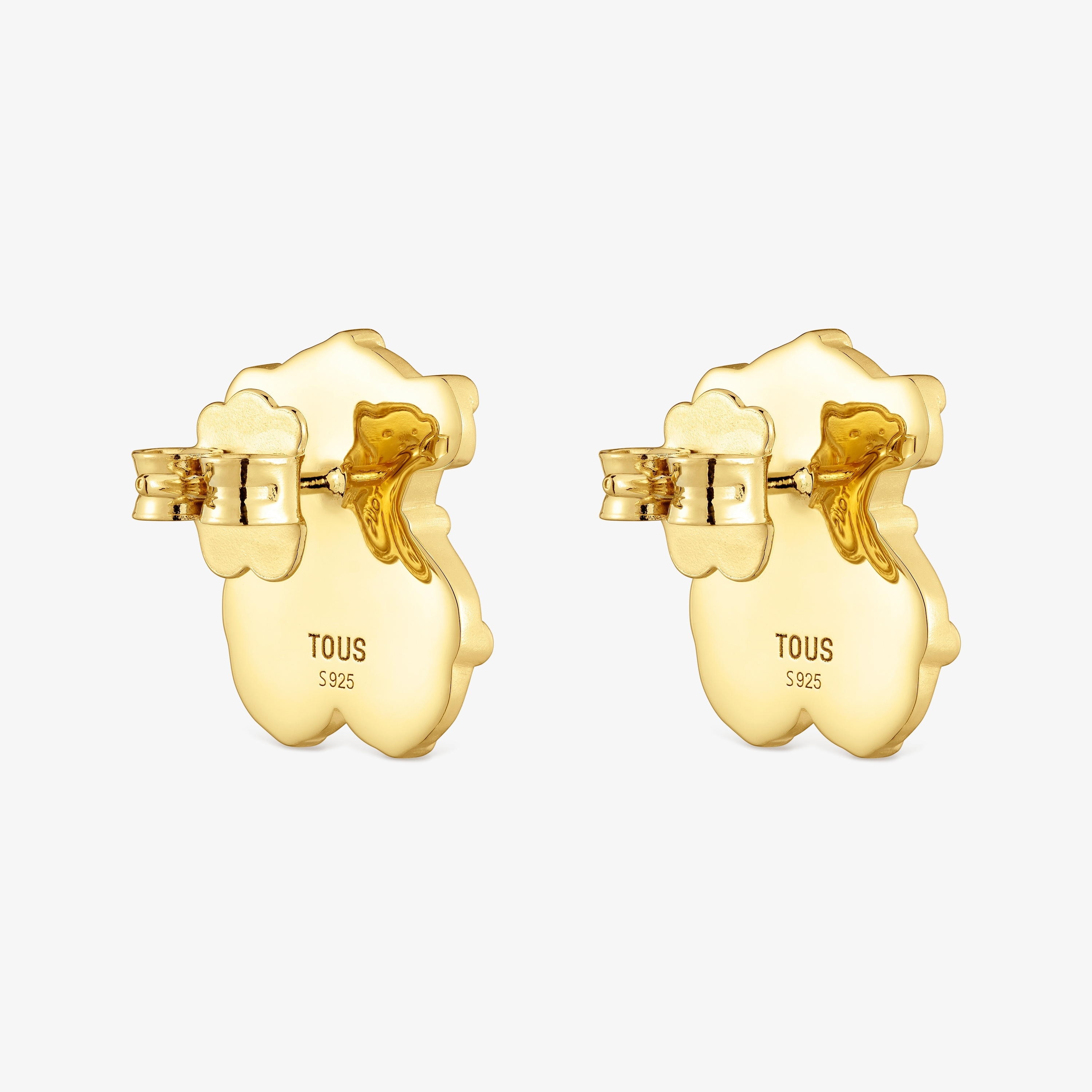 Small bear Earrings with 18K gold vermeil TOUS Grain